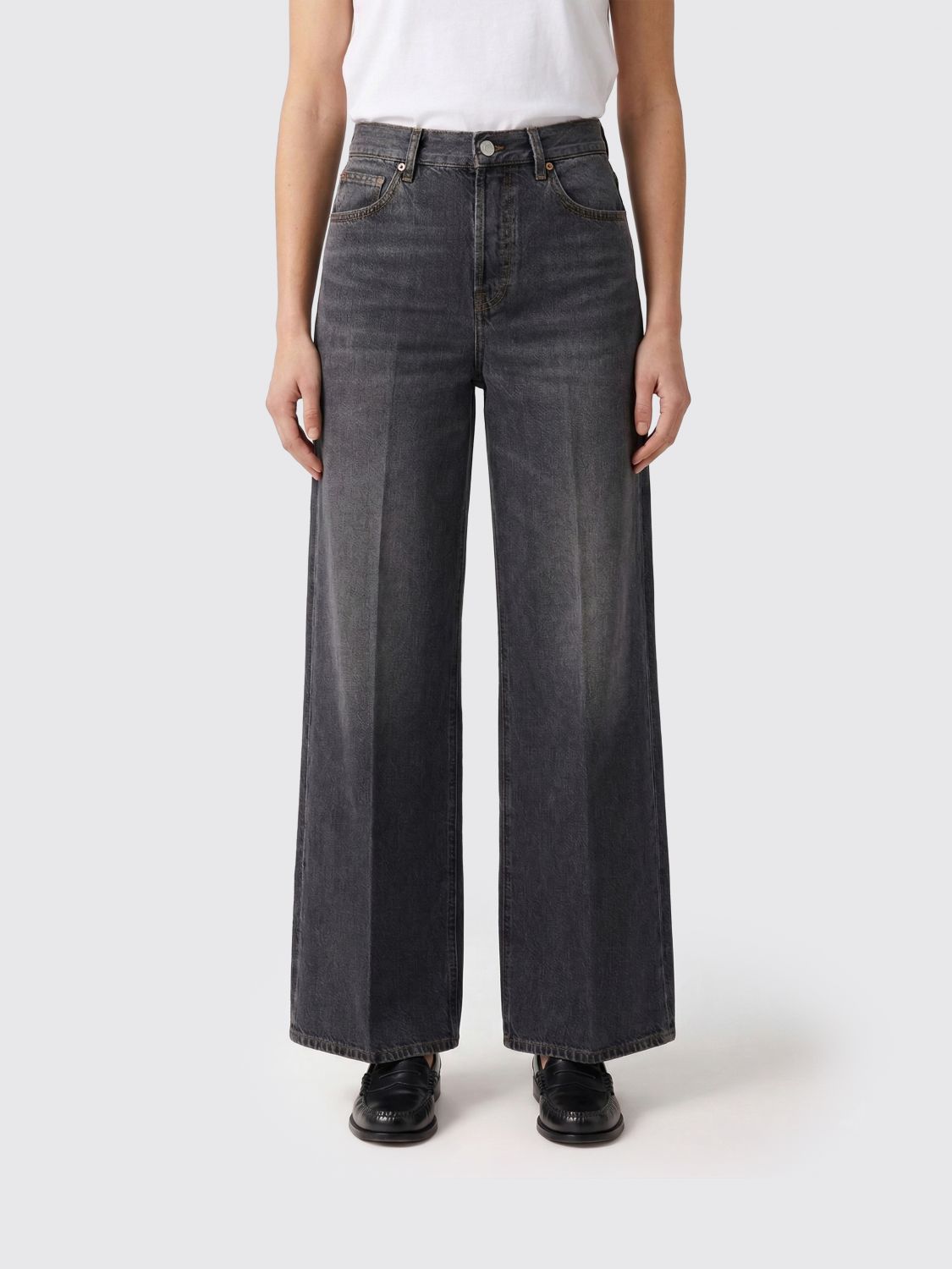 GUCCI Jeans a gamba larga in denim