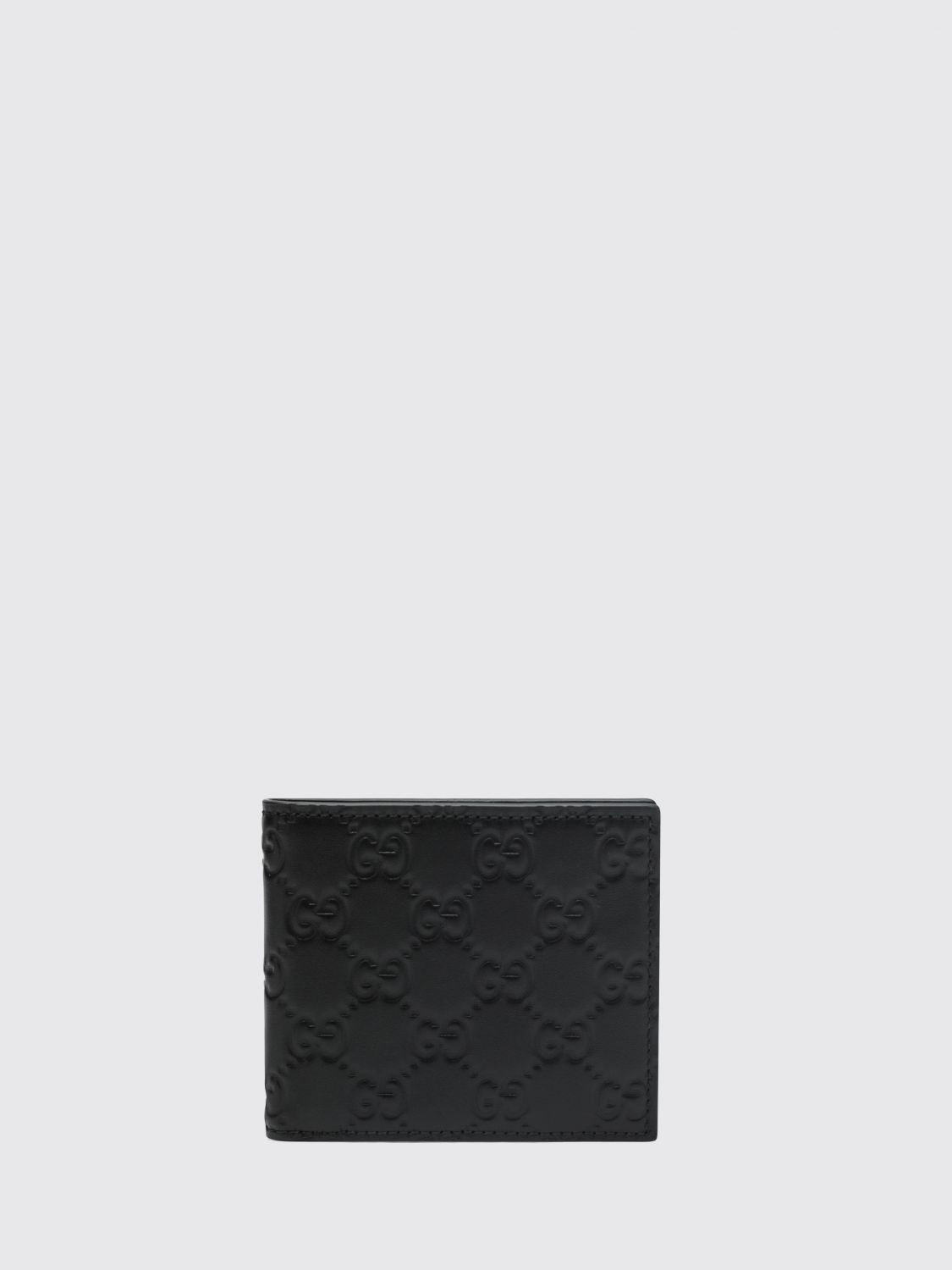 GUCCI Portafoglio GG Emblem in pelle con monogram GG