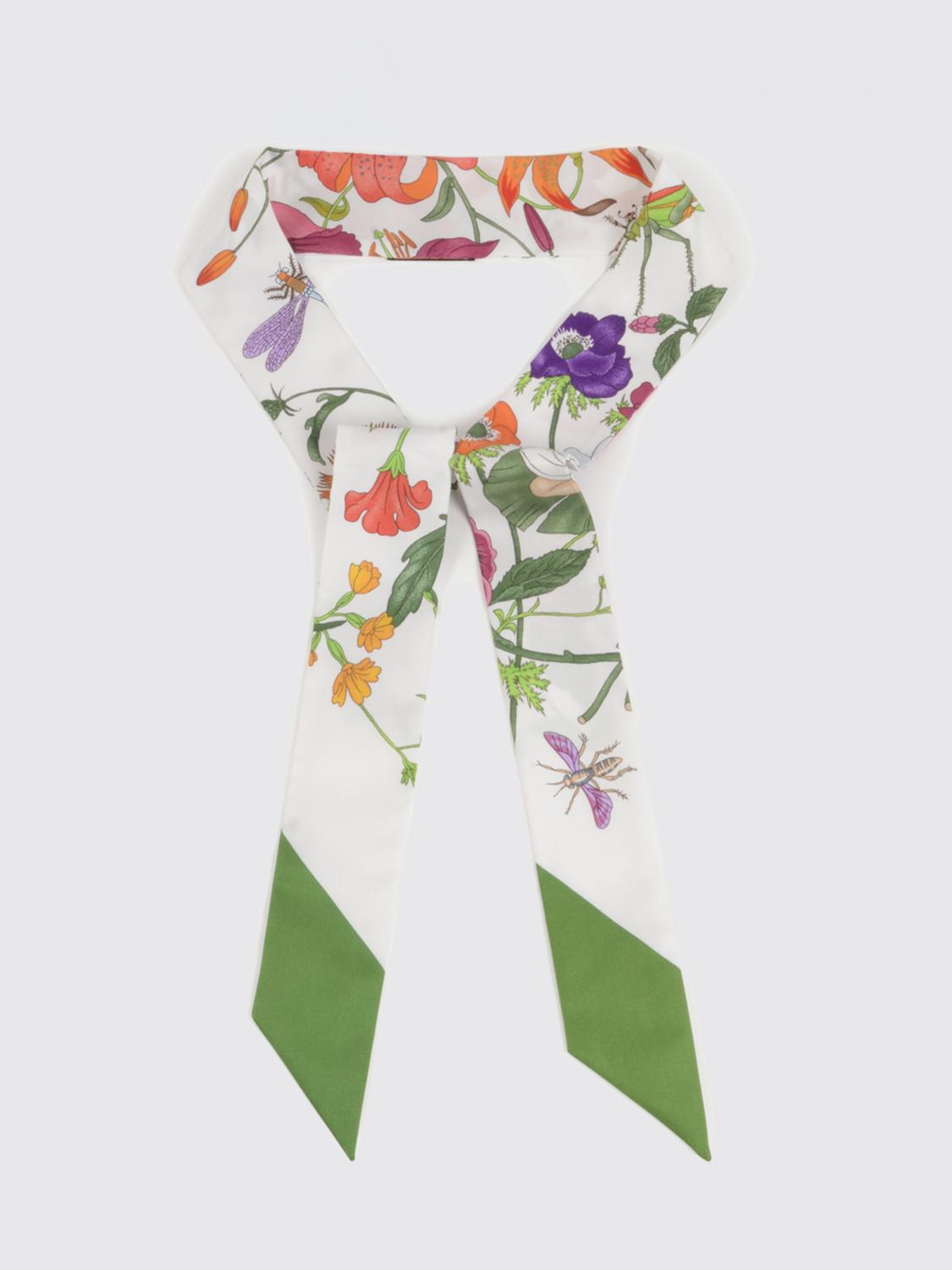 GUCCI Bandeau in seta con stampa floreale