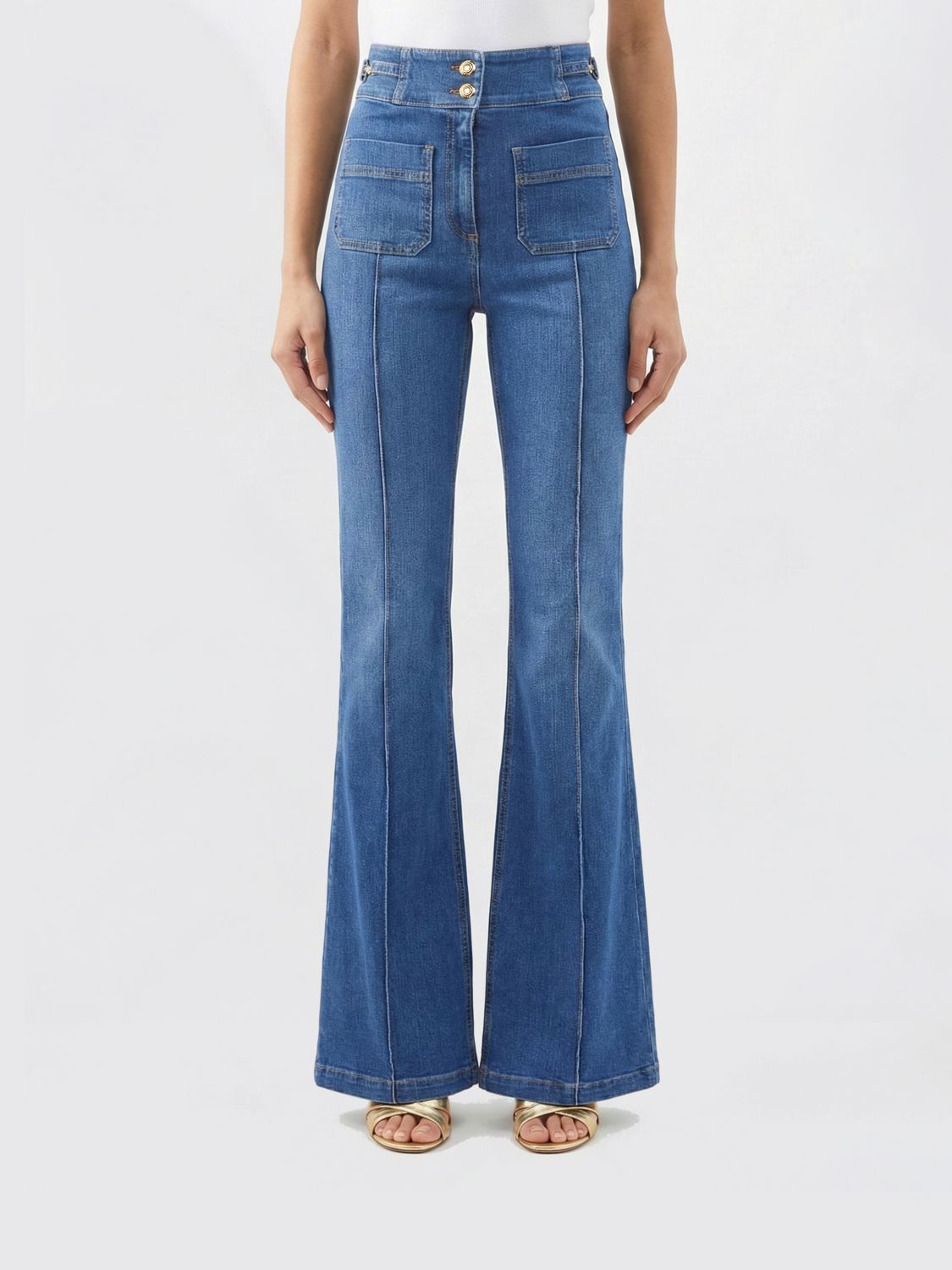 ELISABETTA FRANCHI Jeans Damen Farbe Blau
