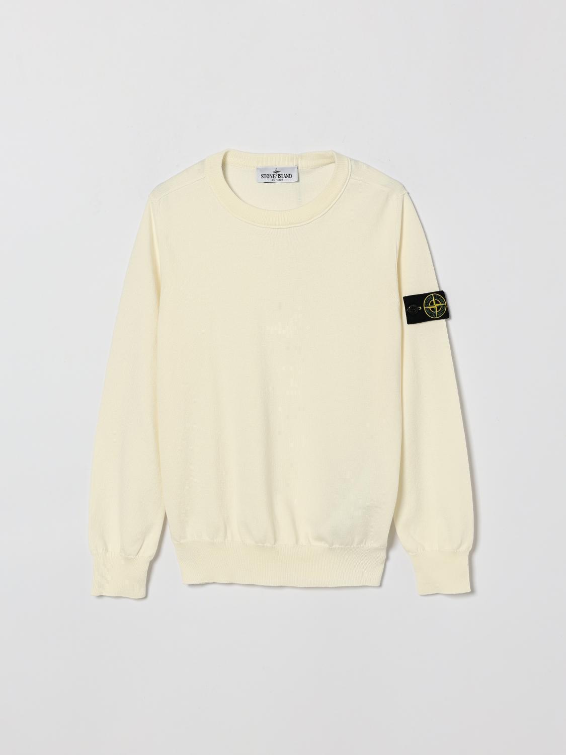 STONE ISLAND JUNIOR Sweater Kids color White　STONE ISLAND JUNIOR セーター キッズカラー ホワイト STONE