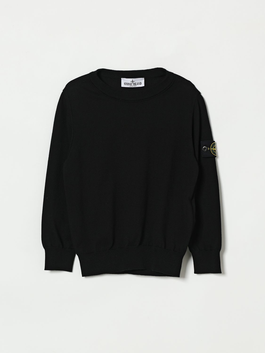 STONE ISLAND JUNIOR Sweater Kids color Black　STONE ISLAND JUNIOR セーター キッズカラー ブラック STONE