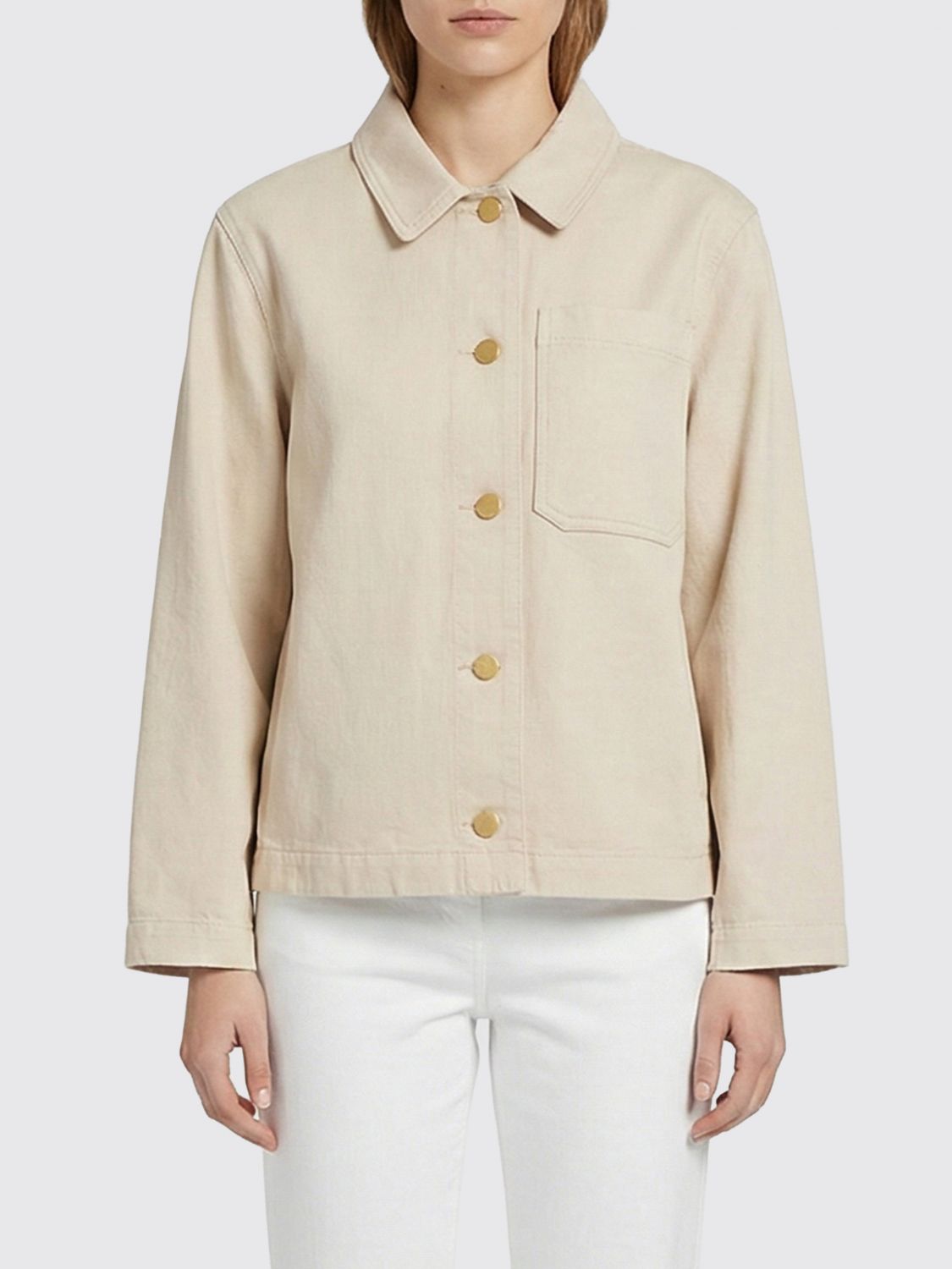 's Max Mara Classic Cotton Fascino Jacket In Neutral