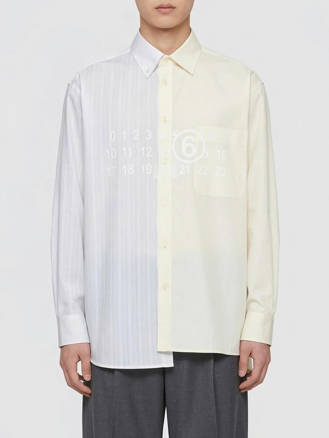 Mm6 Maison Margiela Ανδρών Άσπρο Shirt Men Color