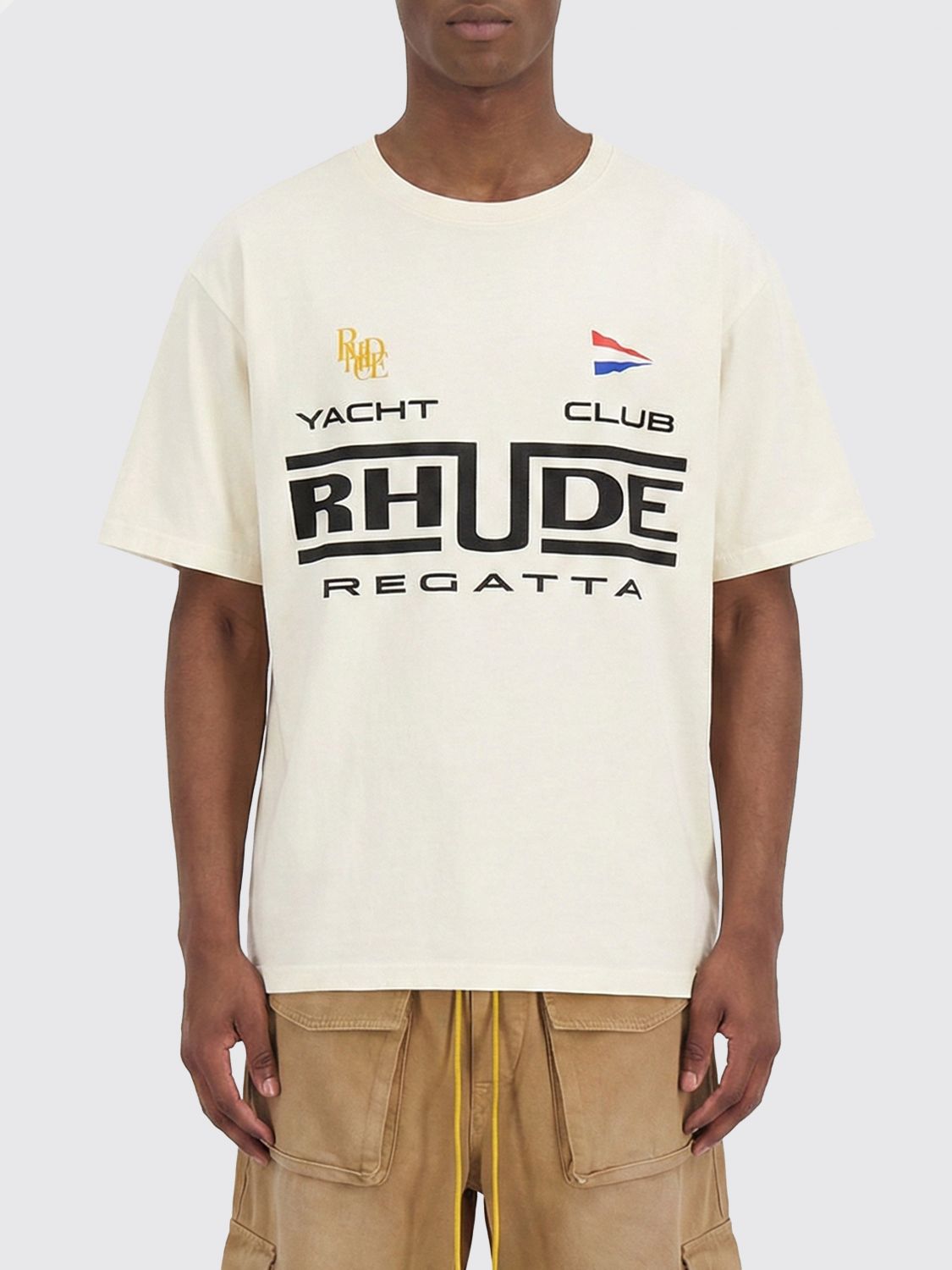 Rhude Ανδρών Άσπρο T-Shirt Men Color