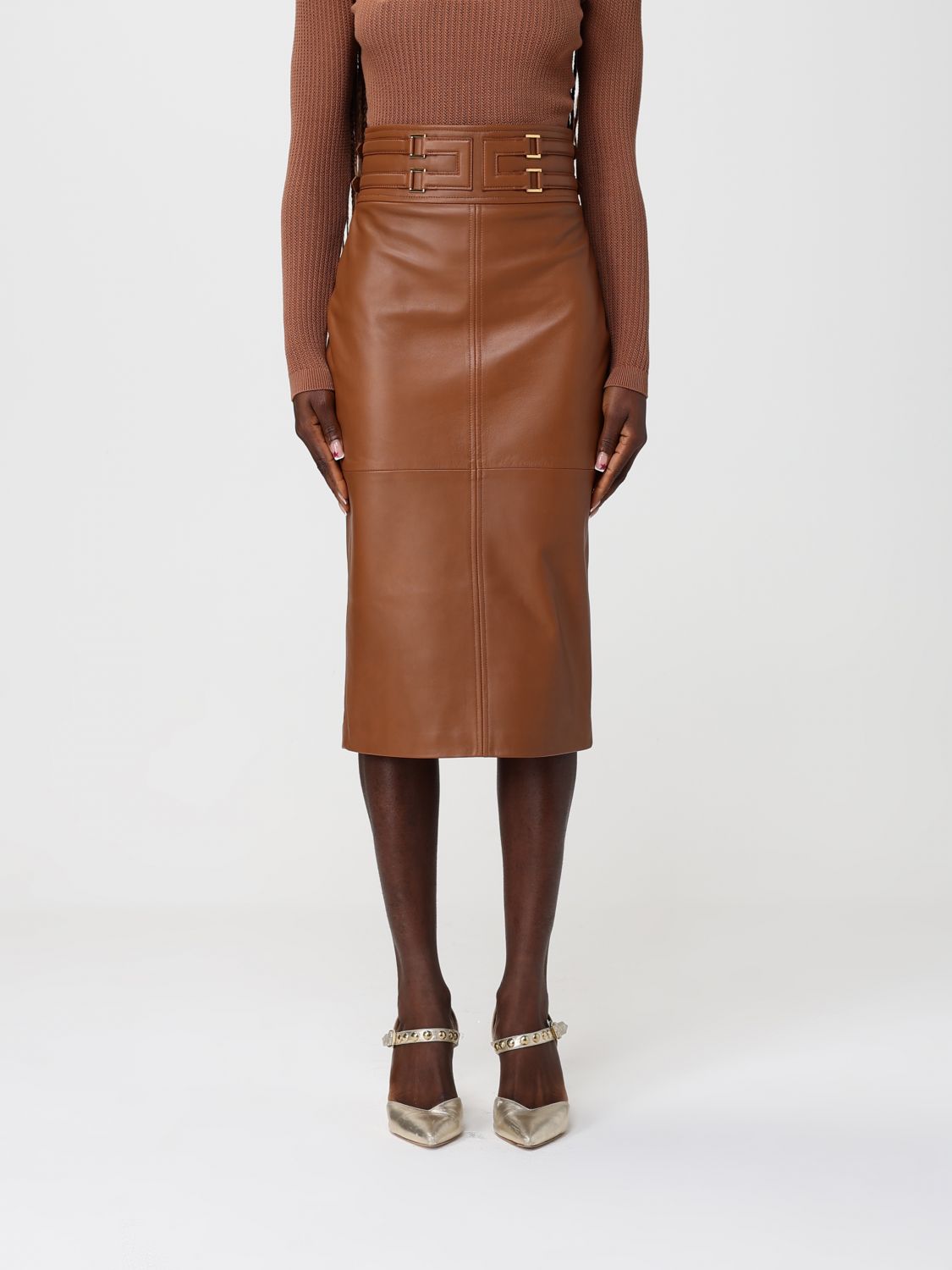Skirt ELISABETTA FRANCHI Woman color Brown