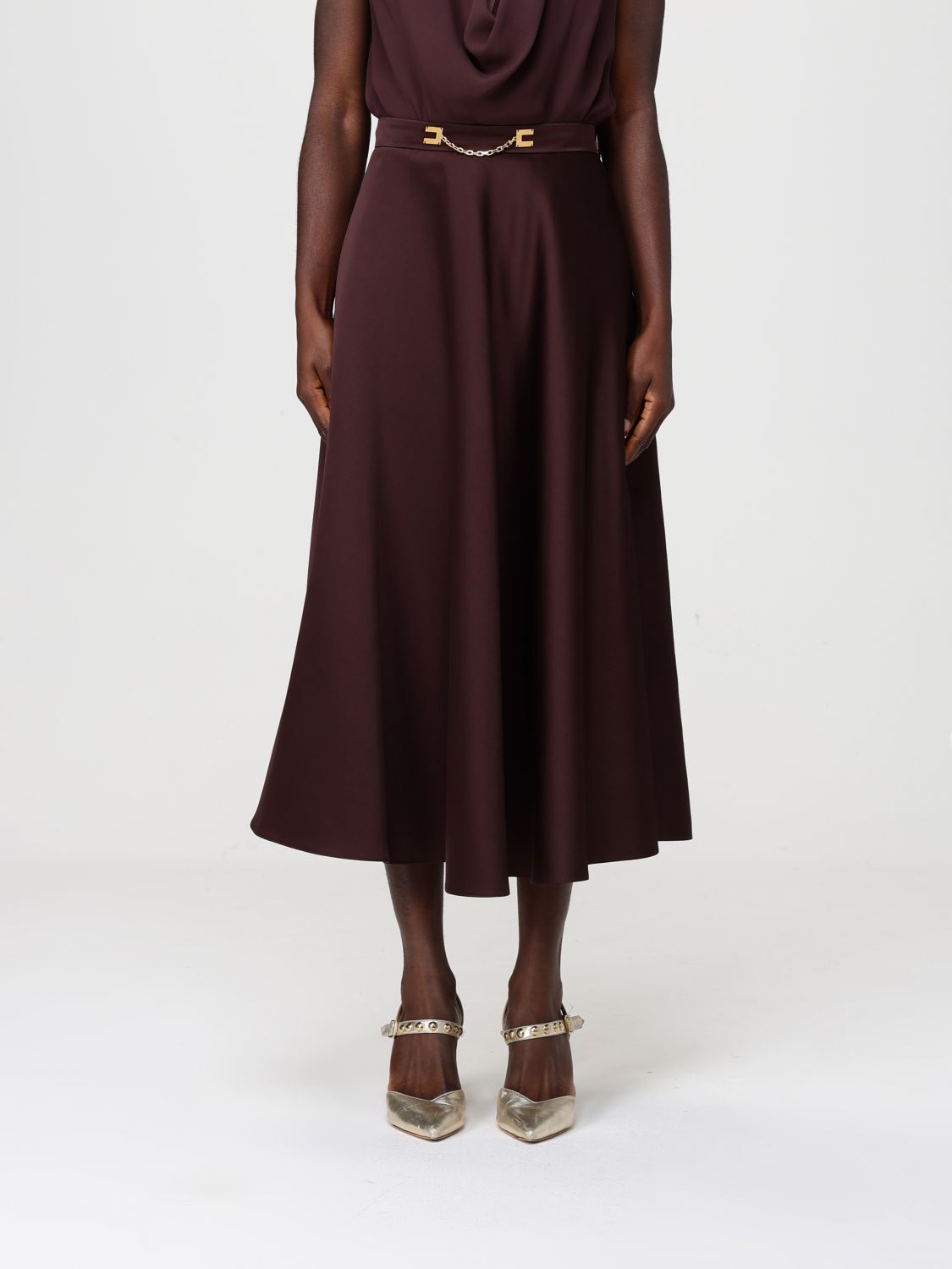 Skirt ELISABETTA FRANCHI Woman color Brown