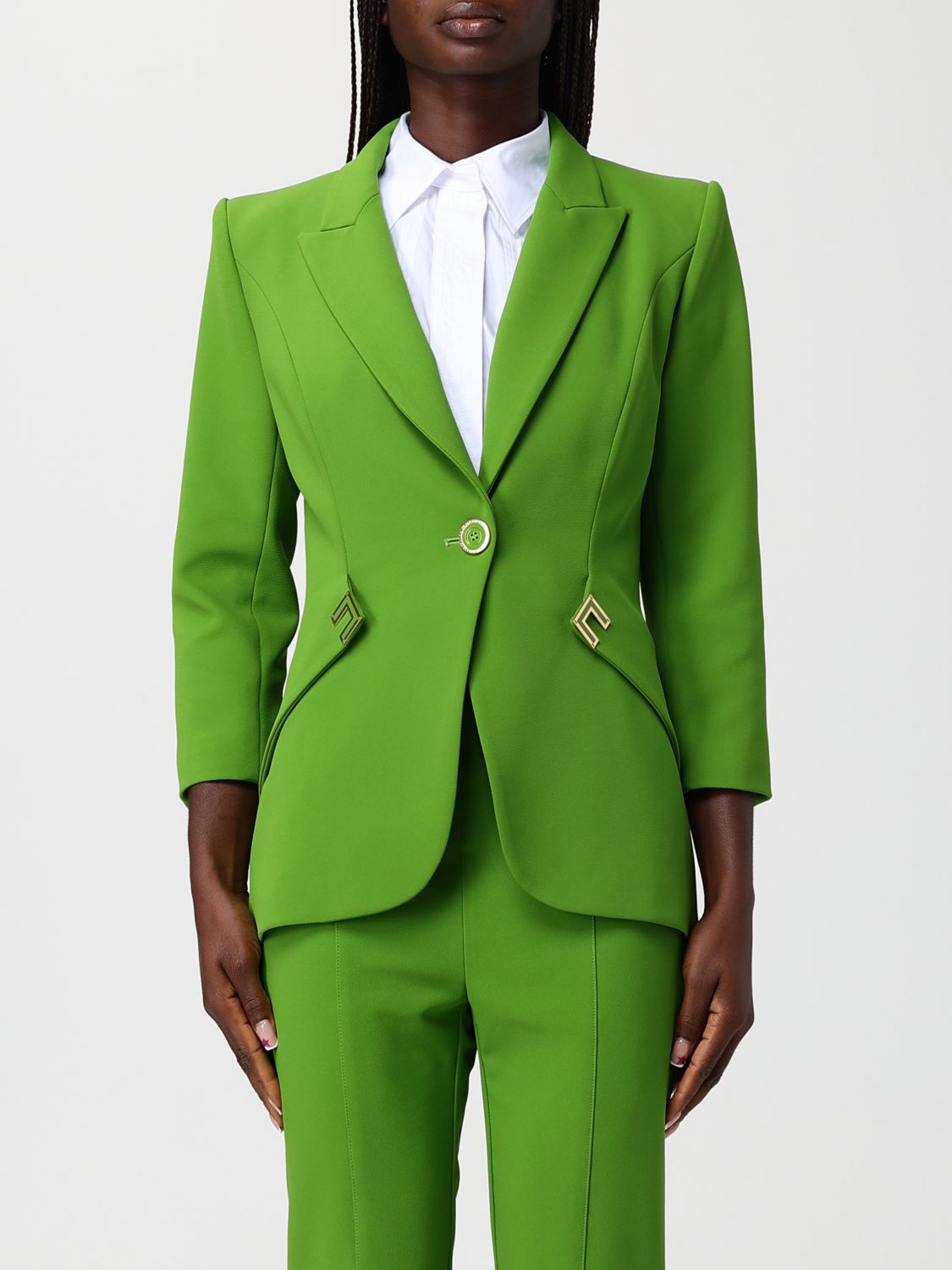 Elisabetta Franchi Crêpe Single Breasted Blazer