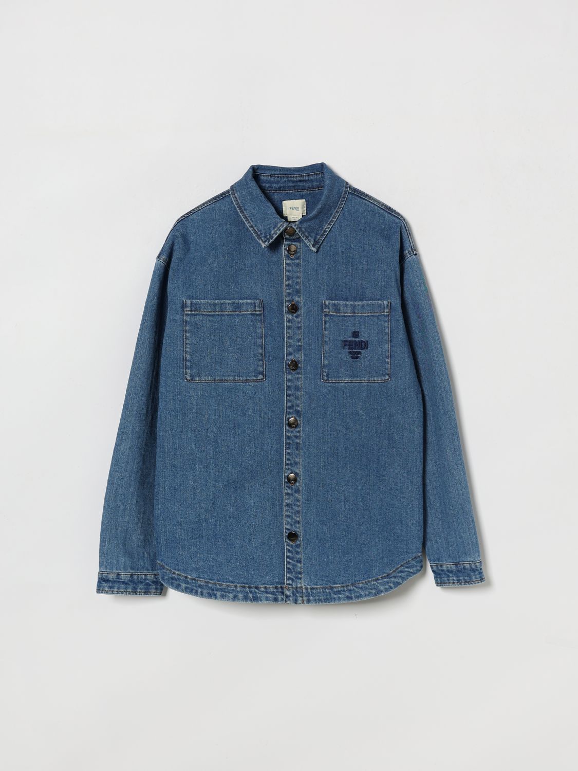 FENDI Camicia in denim di cotone