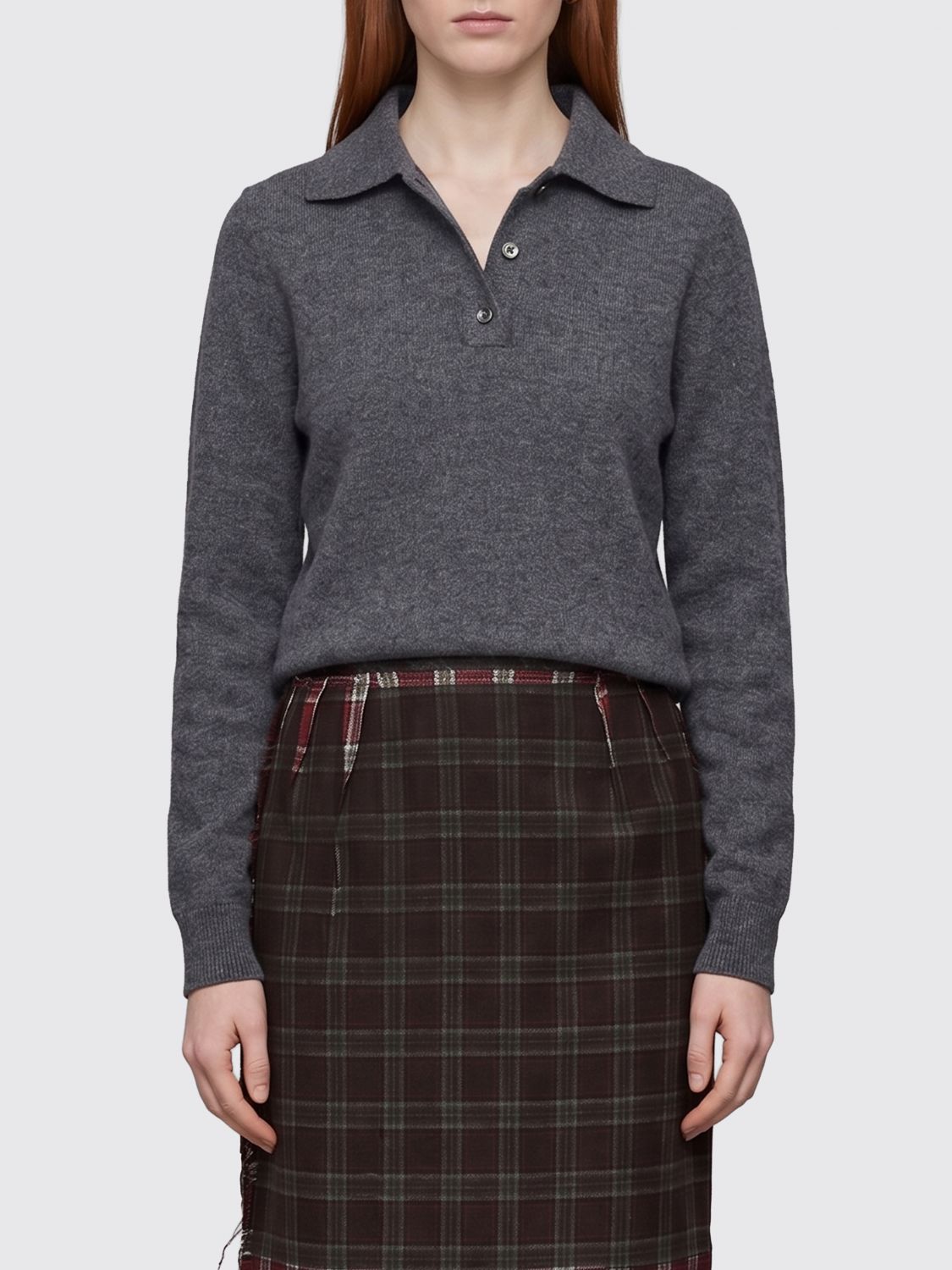 MAISON MARGIELA Polo Shirt Woman color Charcoal