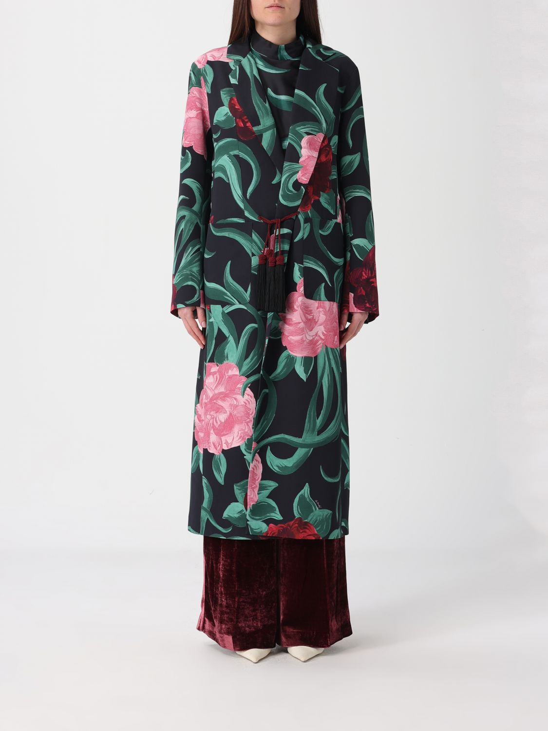 Cappotto monopetto La Doublej in viscosa stampata