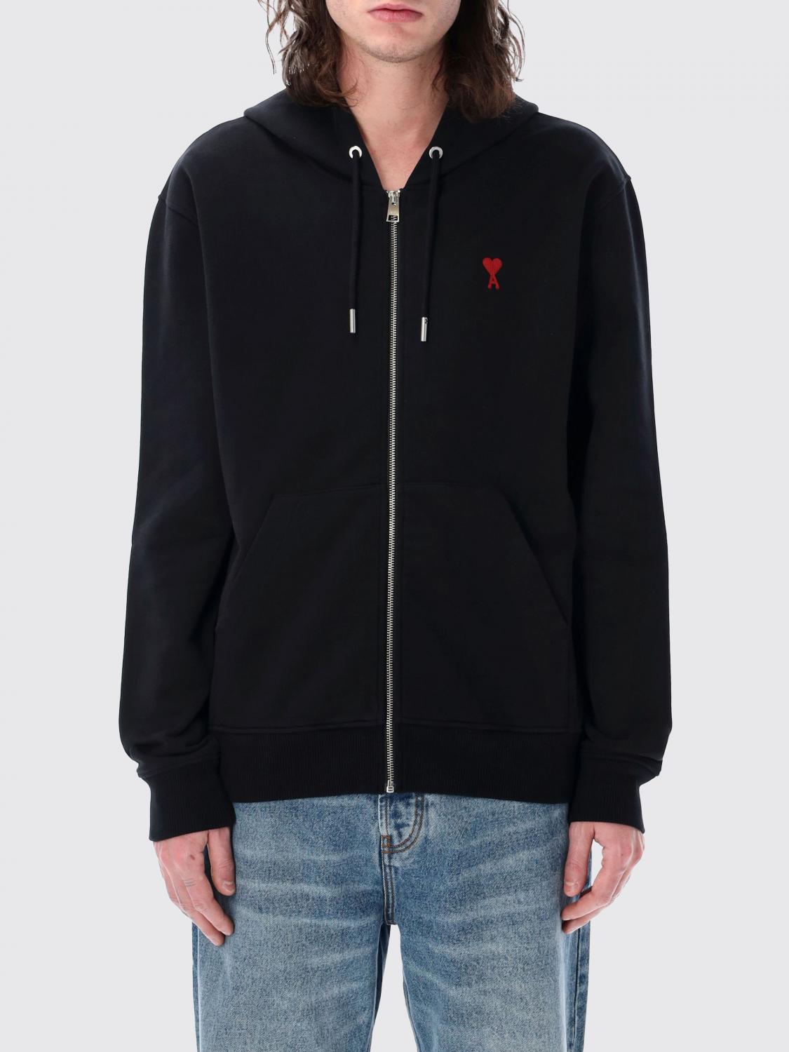 AMI PARIS Cotton Zip Hoodie