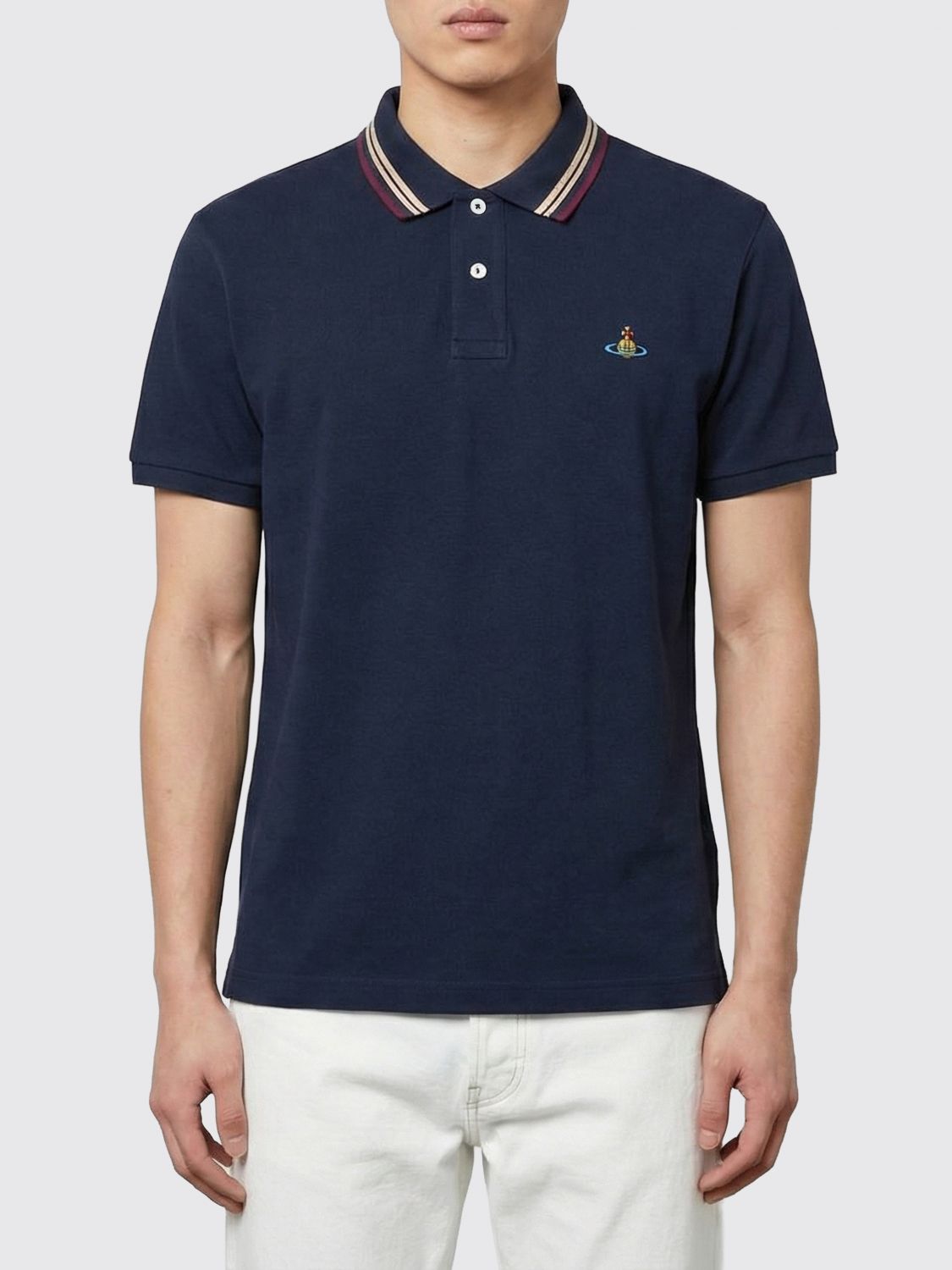 Polo in cotone con logo Vivienne Westwood