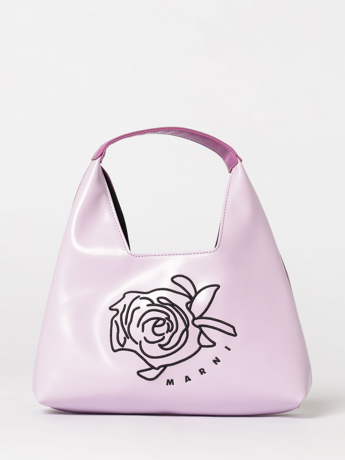 MARNI Faux Leather Bag with Embroidered Flower　MARNI フラワー刺繍入りフェイクレザーバッグ MARNI