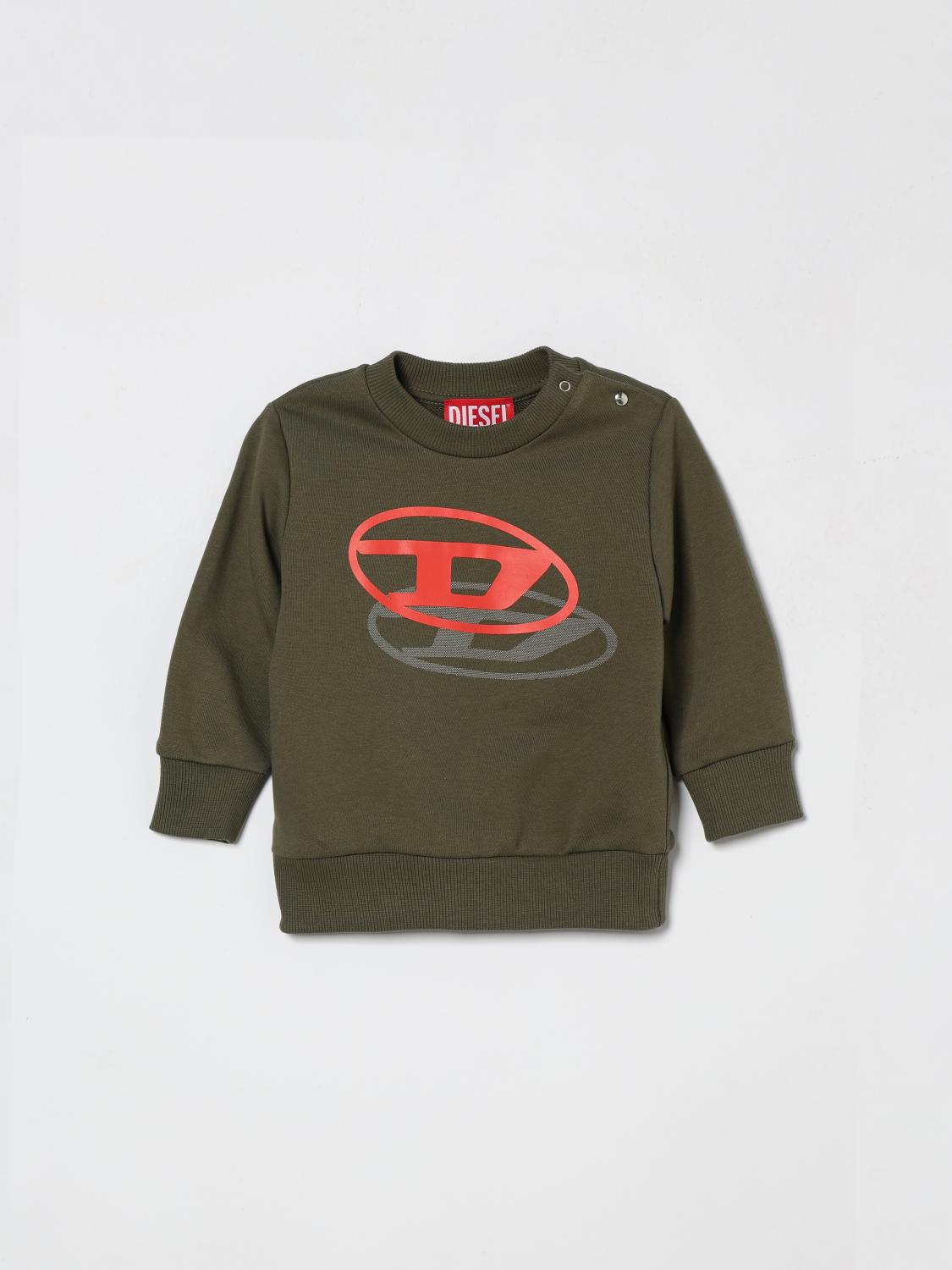DIESEL Rundhals-Sweatshirt aus Stretch-Baumwolle