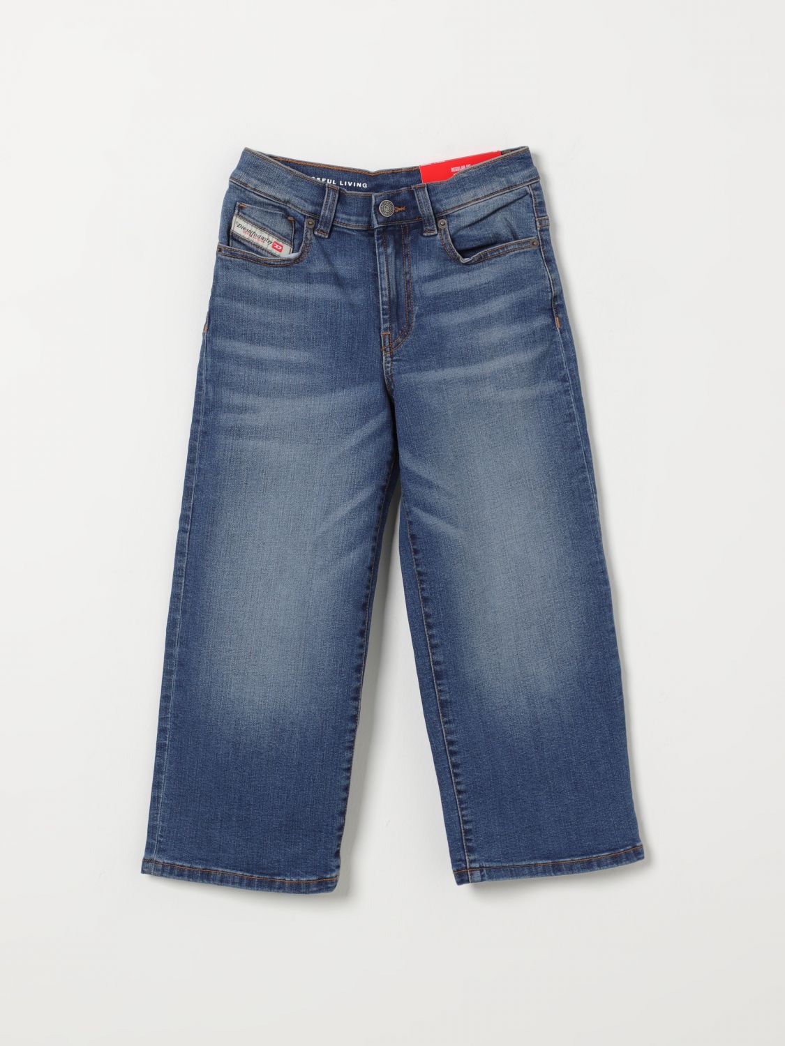 DIESEL Straight Jeans aus Stretch-Denim