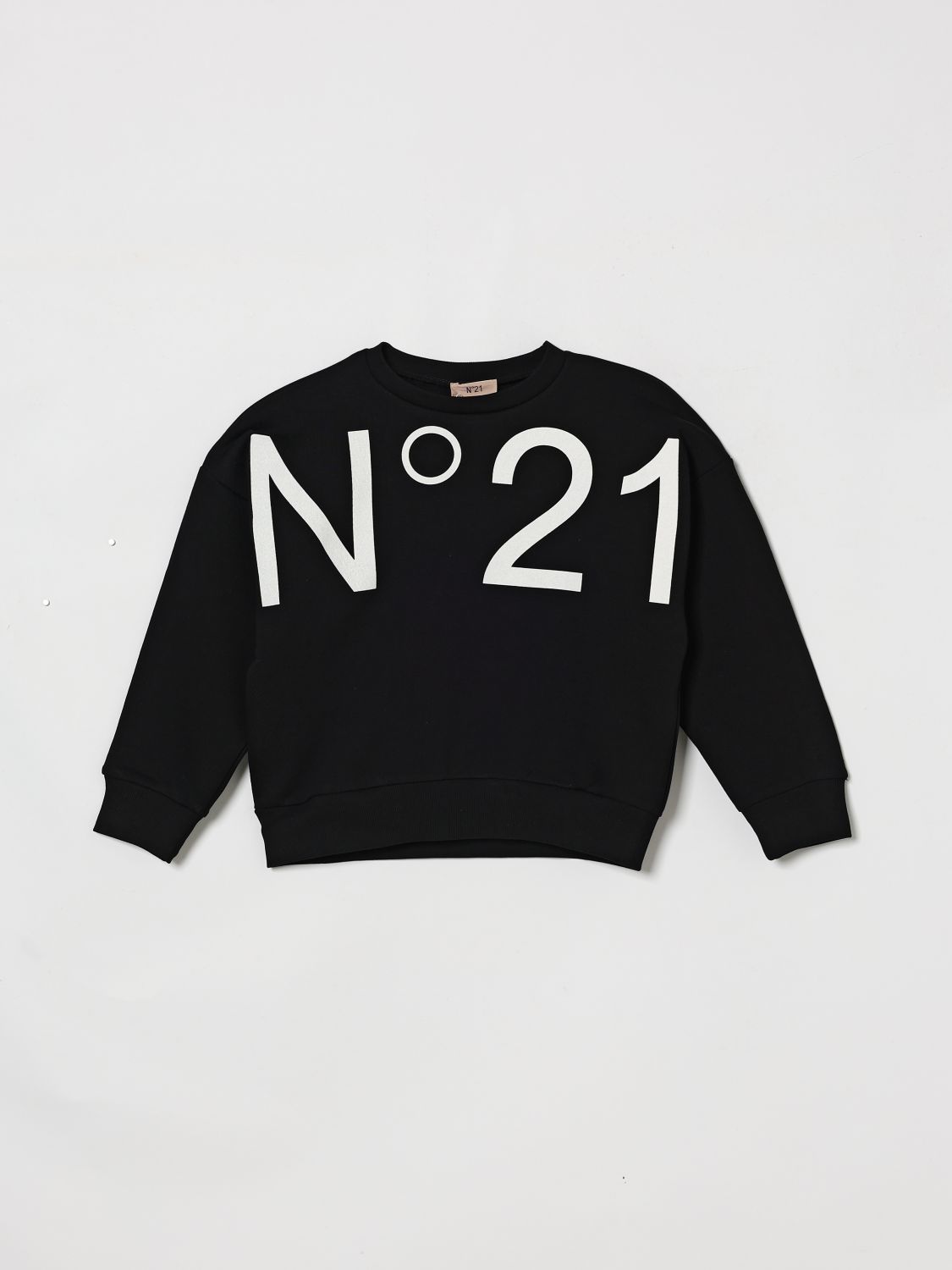 N° 21 Rundhals-Sweatshirt aus Baumwolle mit Logo