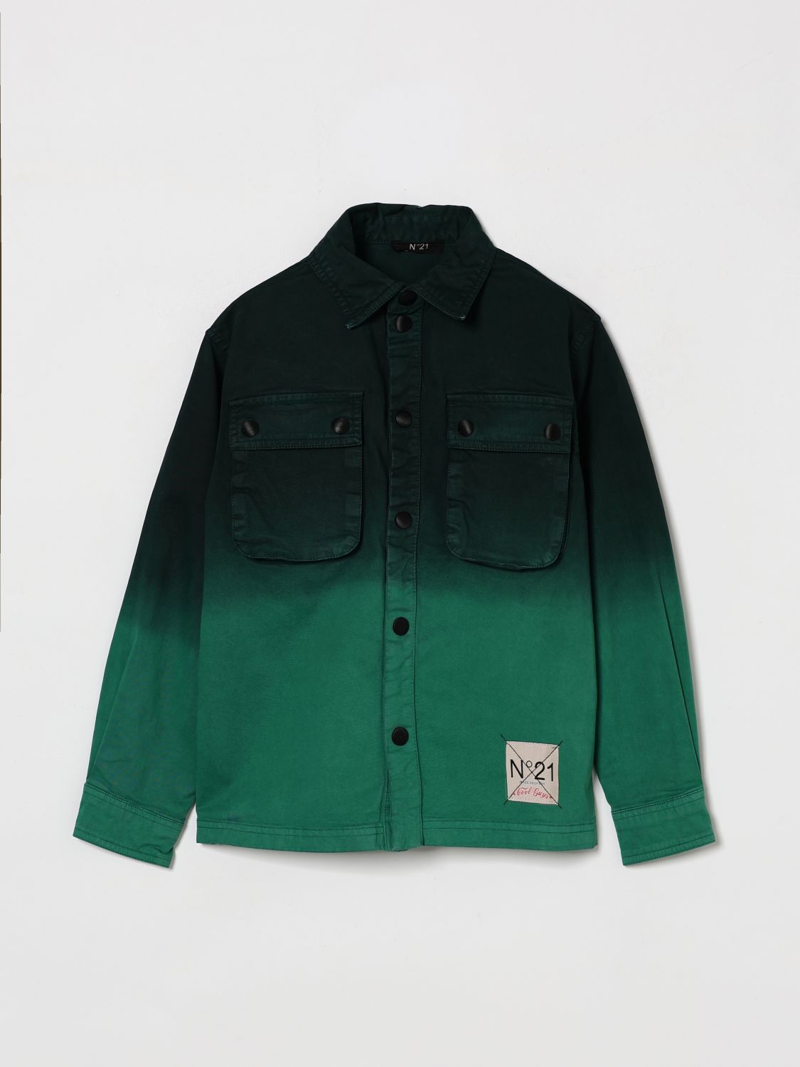 N° 21 Hemdjacke aus Baumwolle mit Farbverlauf