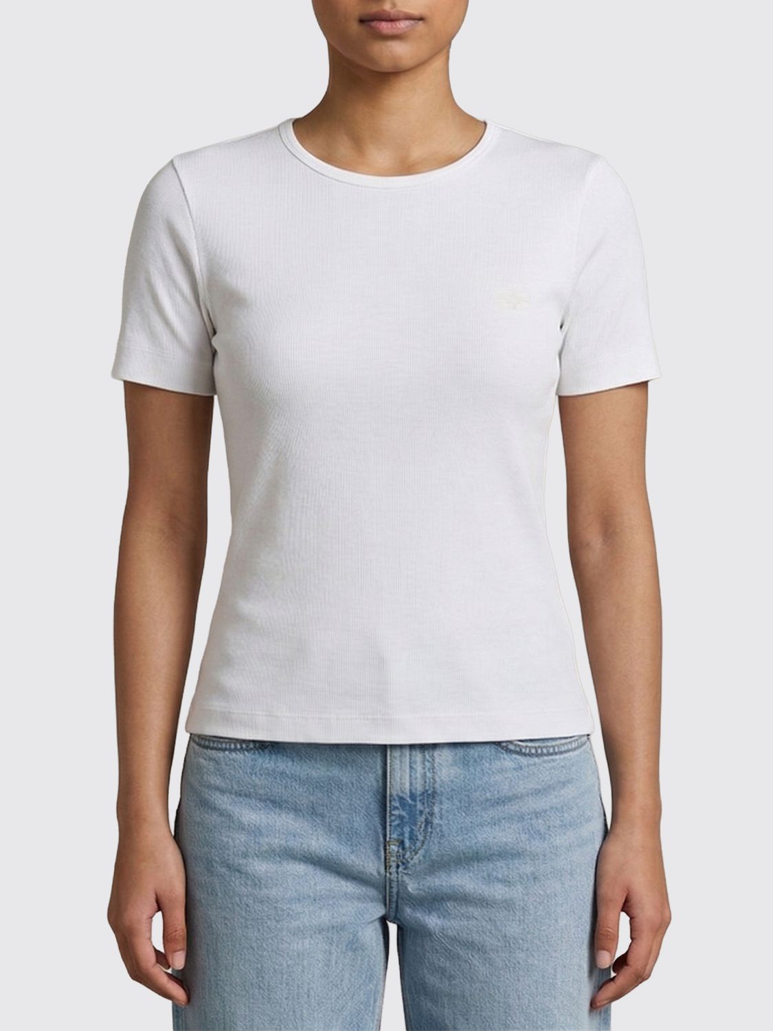 Ganni Stretch Organic Cotton T-shirts · L