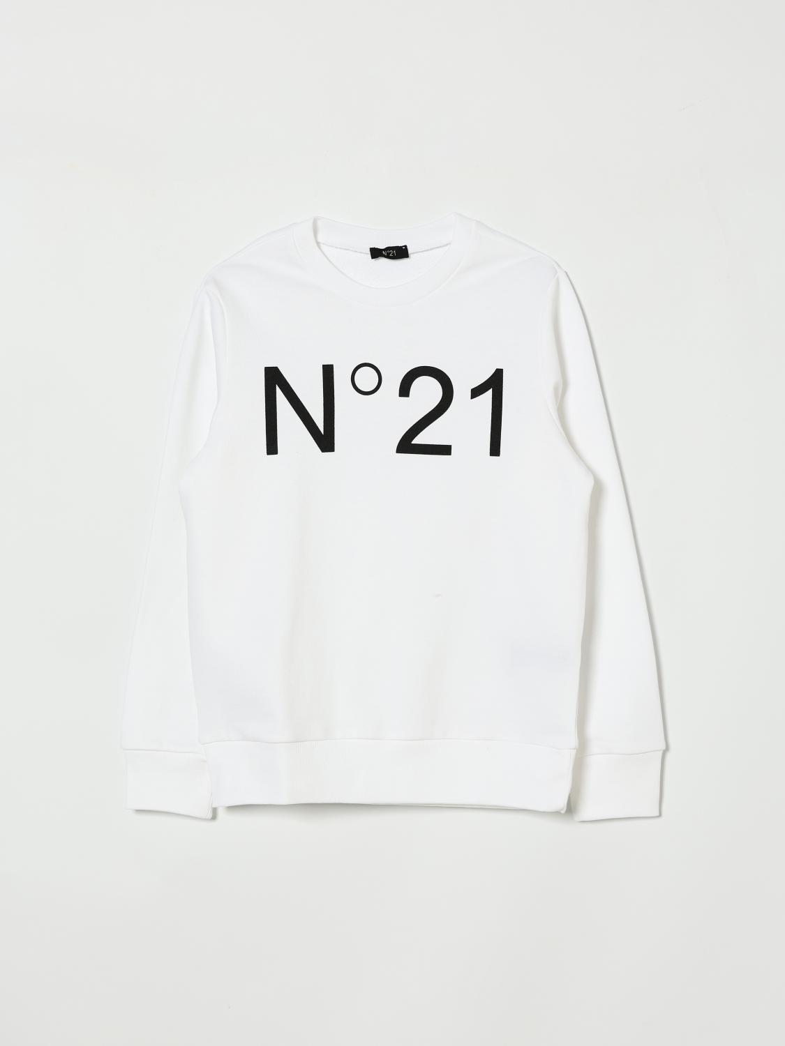 N° 21 Baumwoll-Rundhals-Sweatshirt mit Logo