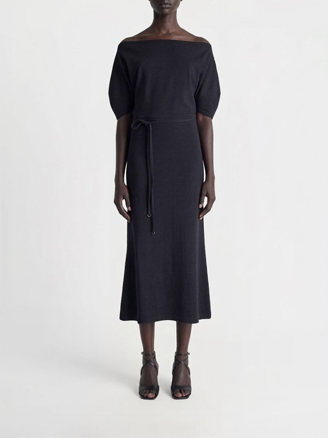 LEMAIRE Midi-Kleid aus Baumwolle und Leinen
