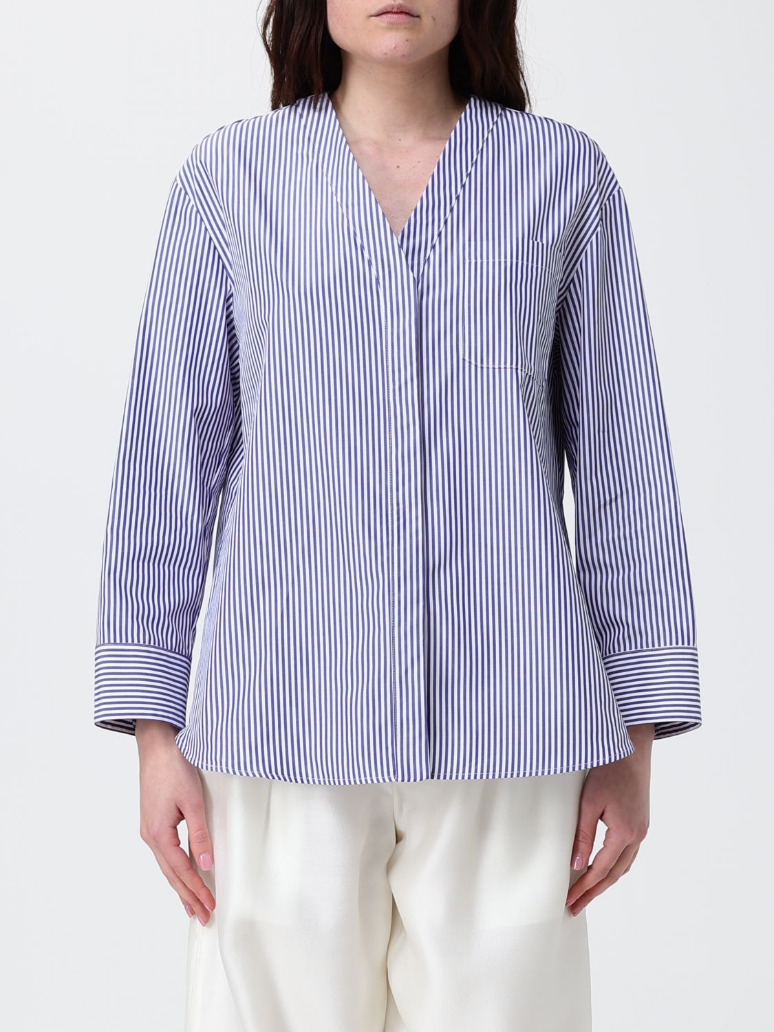 'S Max Mara Chicca Striped Cotton Shirt　'S Max Mara Chicca ストライプ コットン シャツ 'S