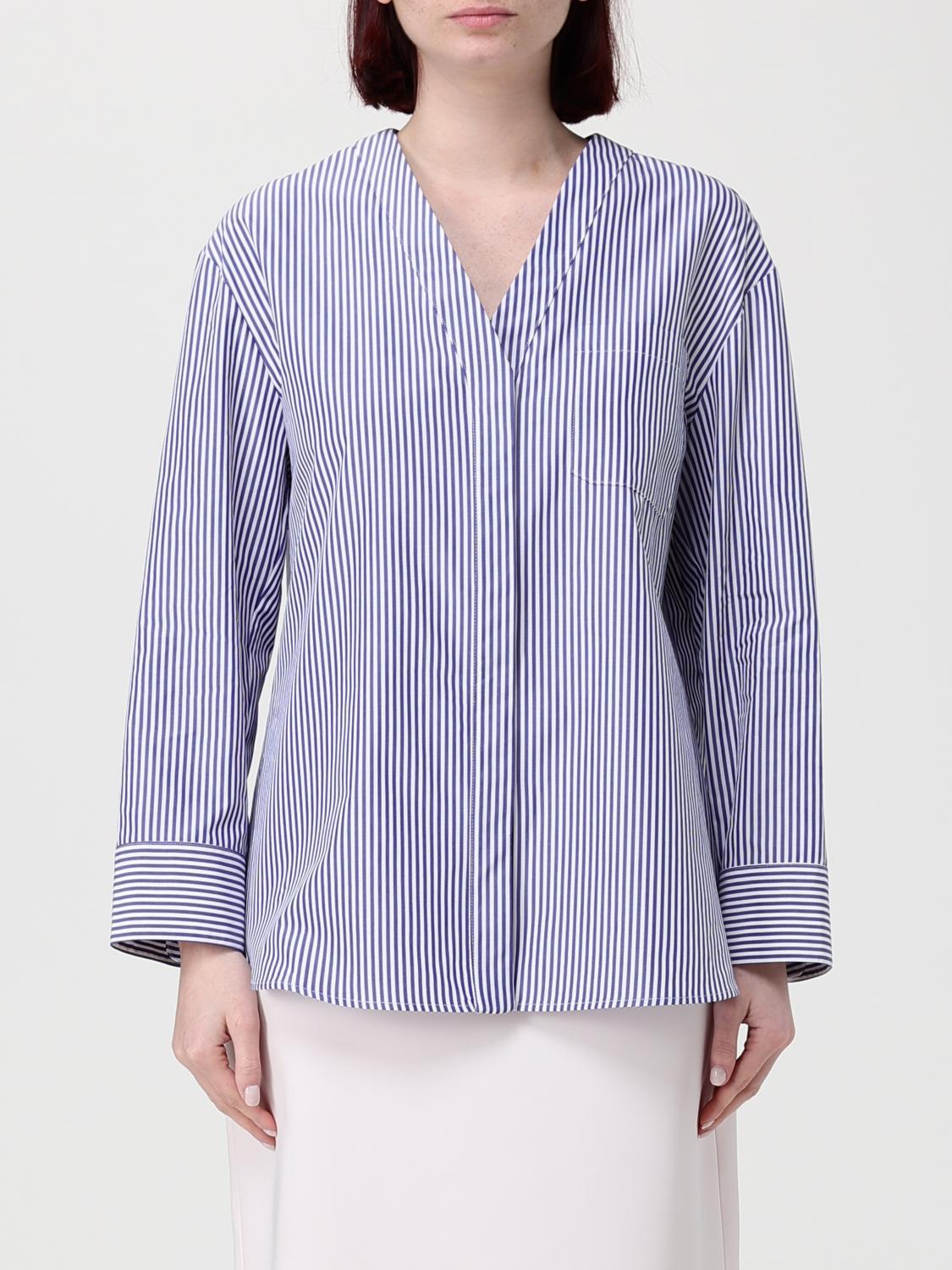 's Max Mara Chicca Striped Cotton Shirt In Blue