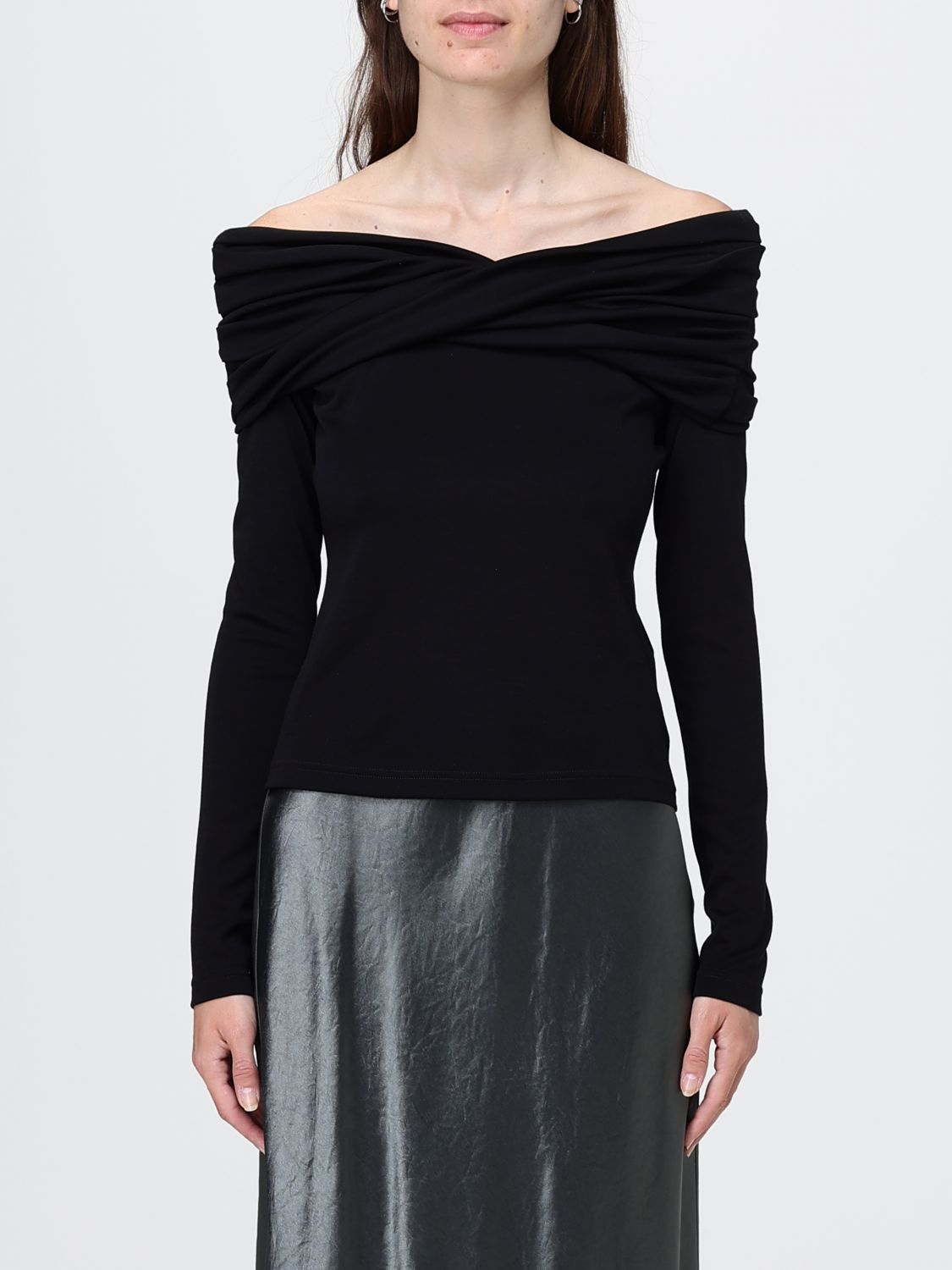 MAX MARA Top in lana vergine drappeggiata