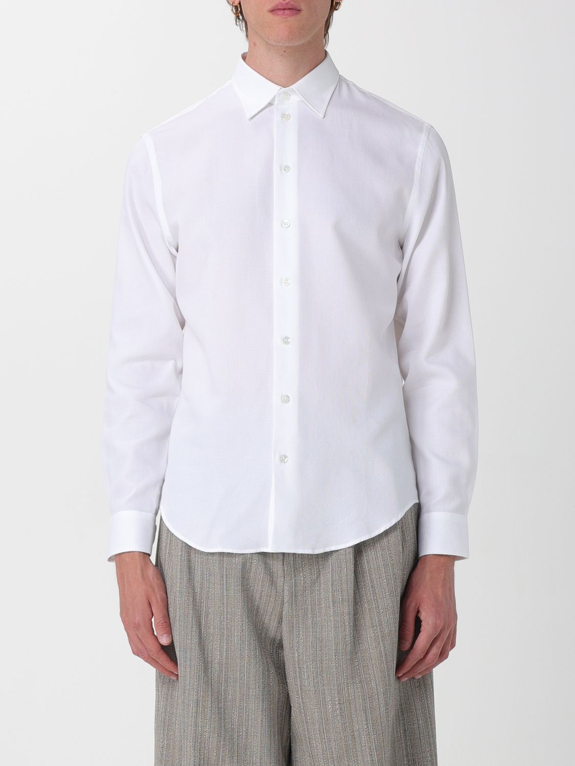 EMPORIO ARMANI Camicia classica in popeline di cotone