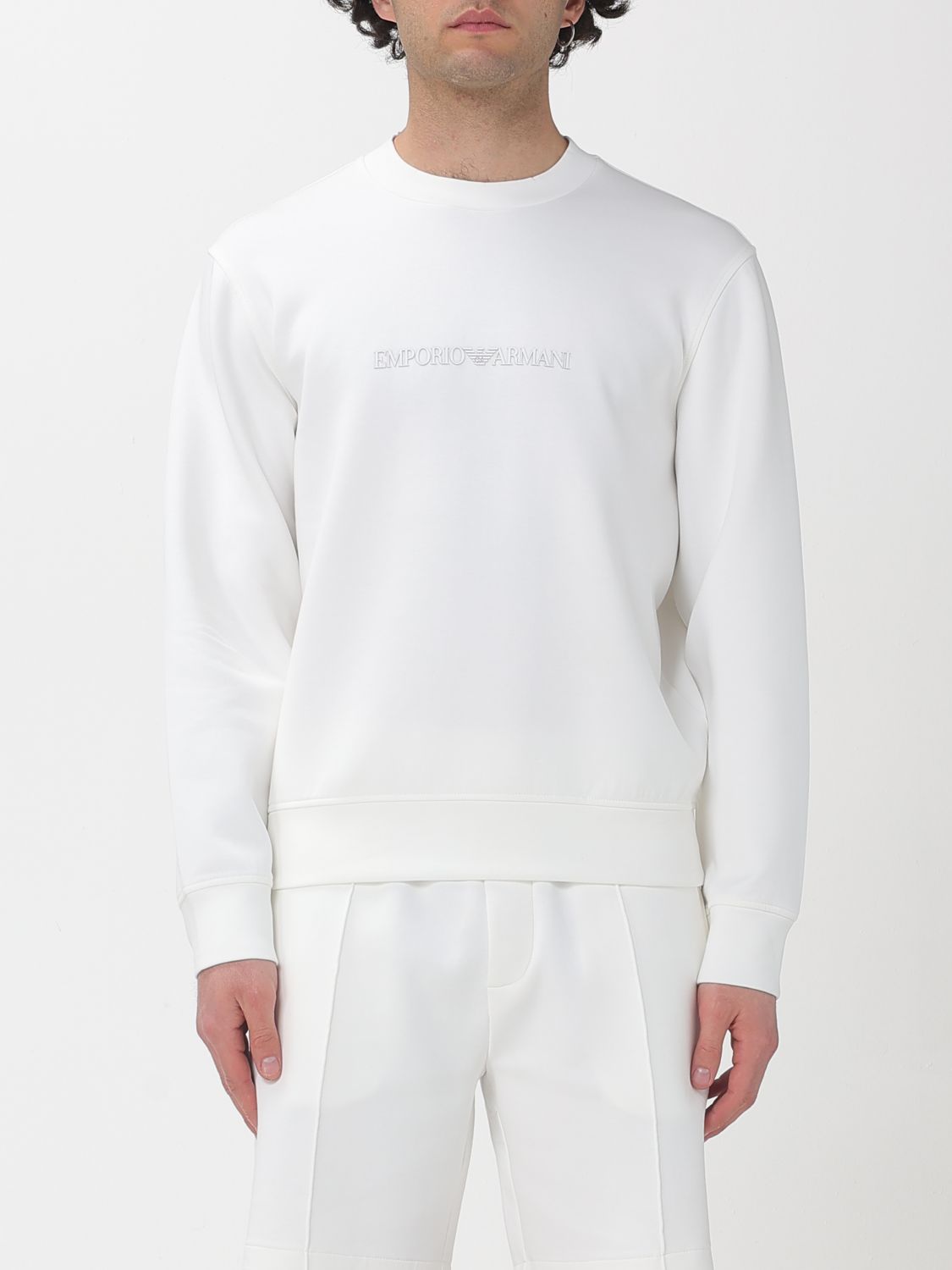 EMPORIO ARMANI Rundhalspullover mit Logo