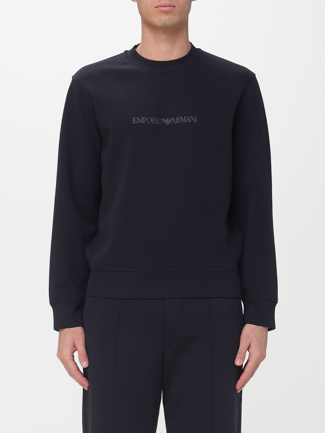 EMPORIO ARMANI Rundhalspullover mit Logo