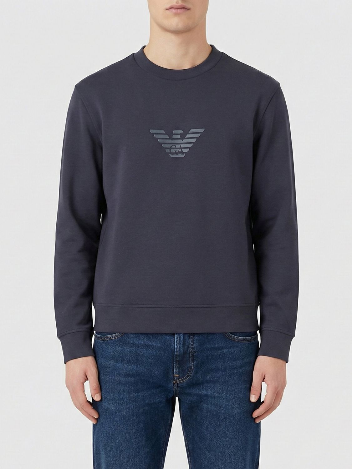 EMPORIO ARMANI Rundhalspullover mit Logo