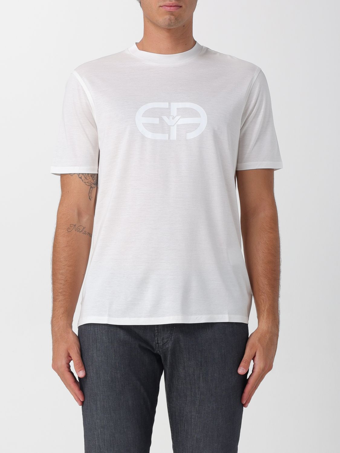 EMPORIO ARMANI T-shirt in misto cotone con logo