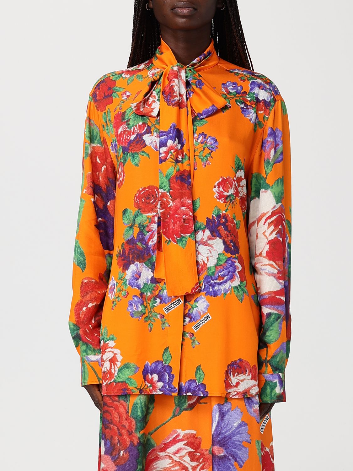 Moschino Couture Viscose Shirt with Floral Print