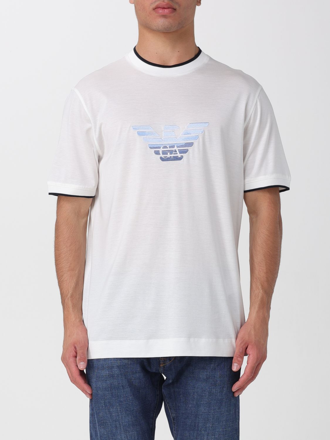 EMPORIO ARMANI T-shirt in misto cotone con logo