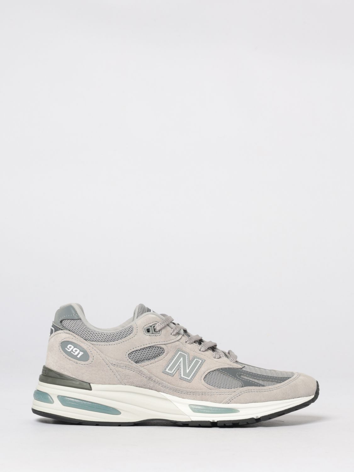 NEW BALANCE Made in UK 991v2 Suede and Mesh Sneakers