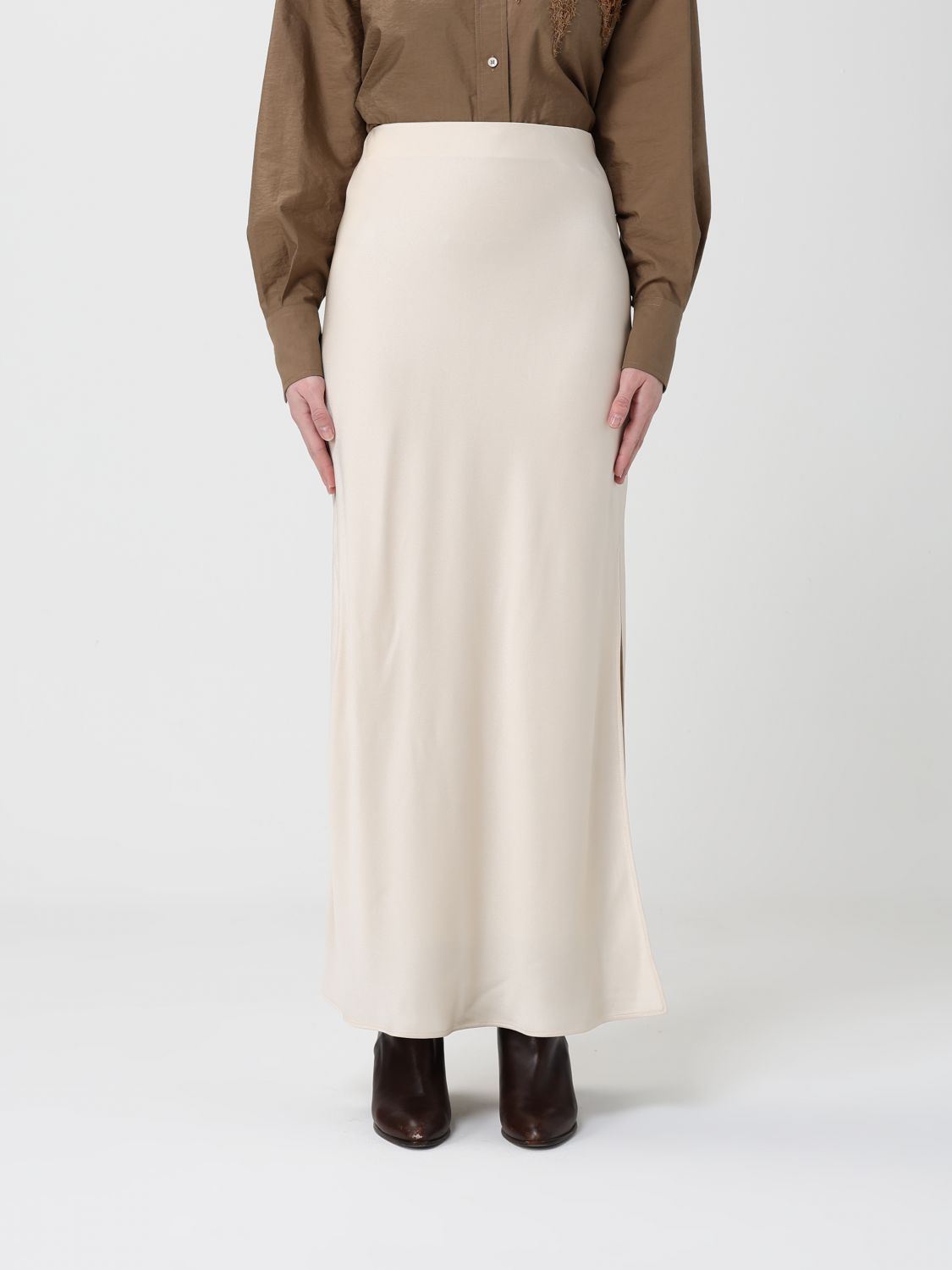 Skirt BRUNELLO CUCINELLI Woman color Butter