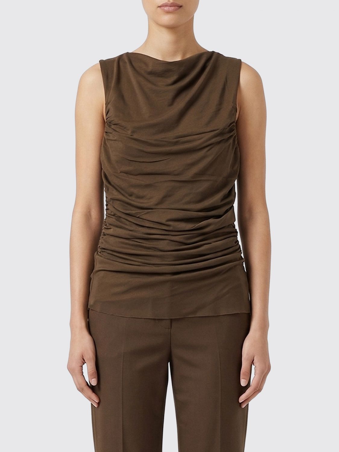 Soeur Draped Cotton Blend Top