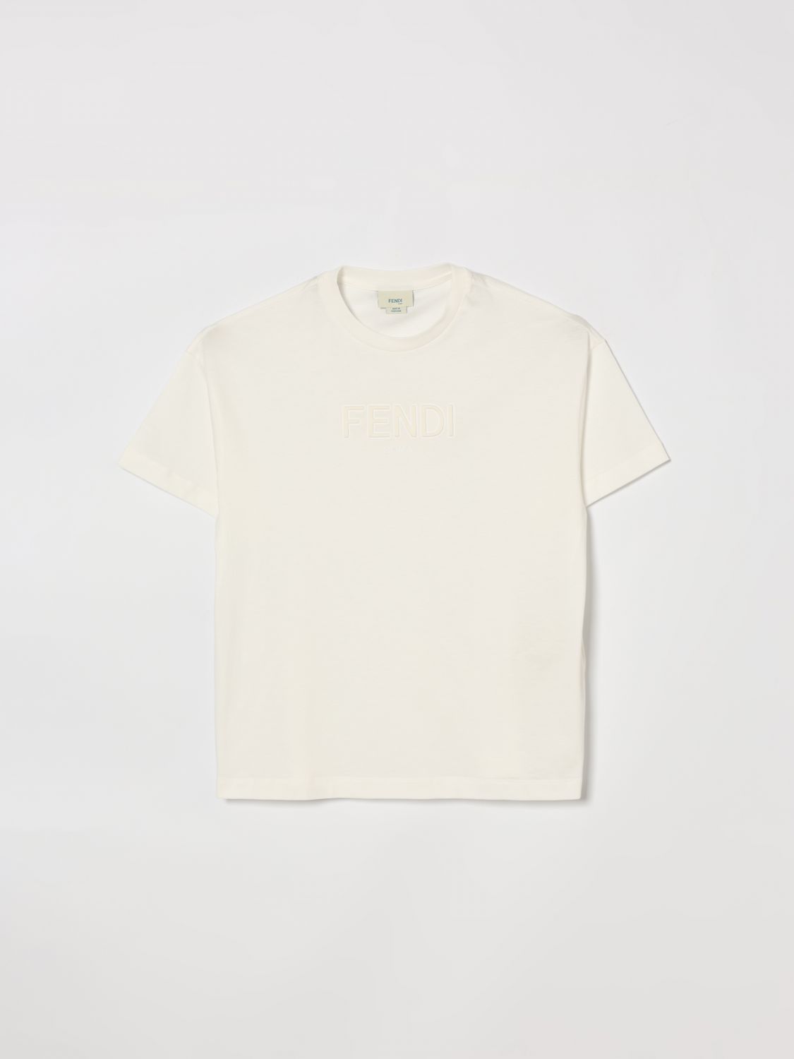 T-shirt basic Fendi in cotone con logo
