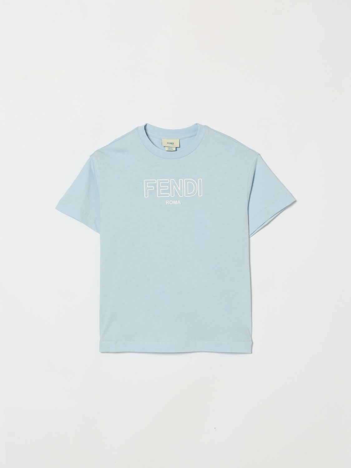 FENDI T-shirt basic in cotone con logo