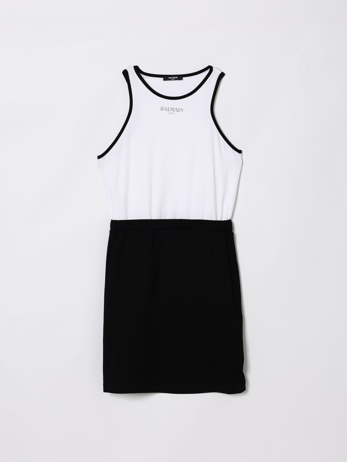 BALMAIN Mini-Kleid aus Stretch-Baumwolle