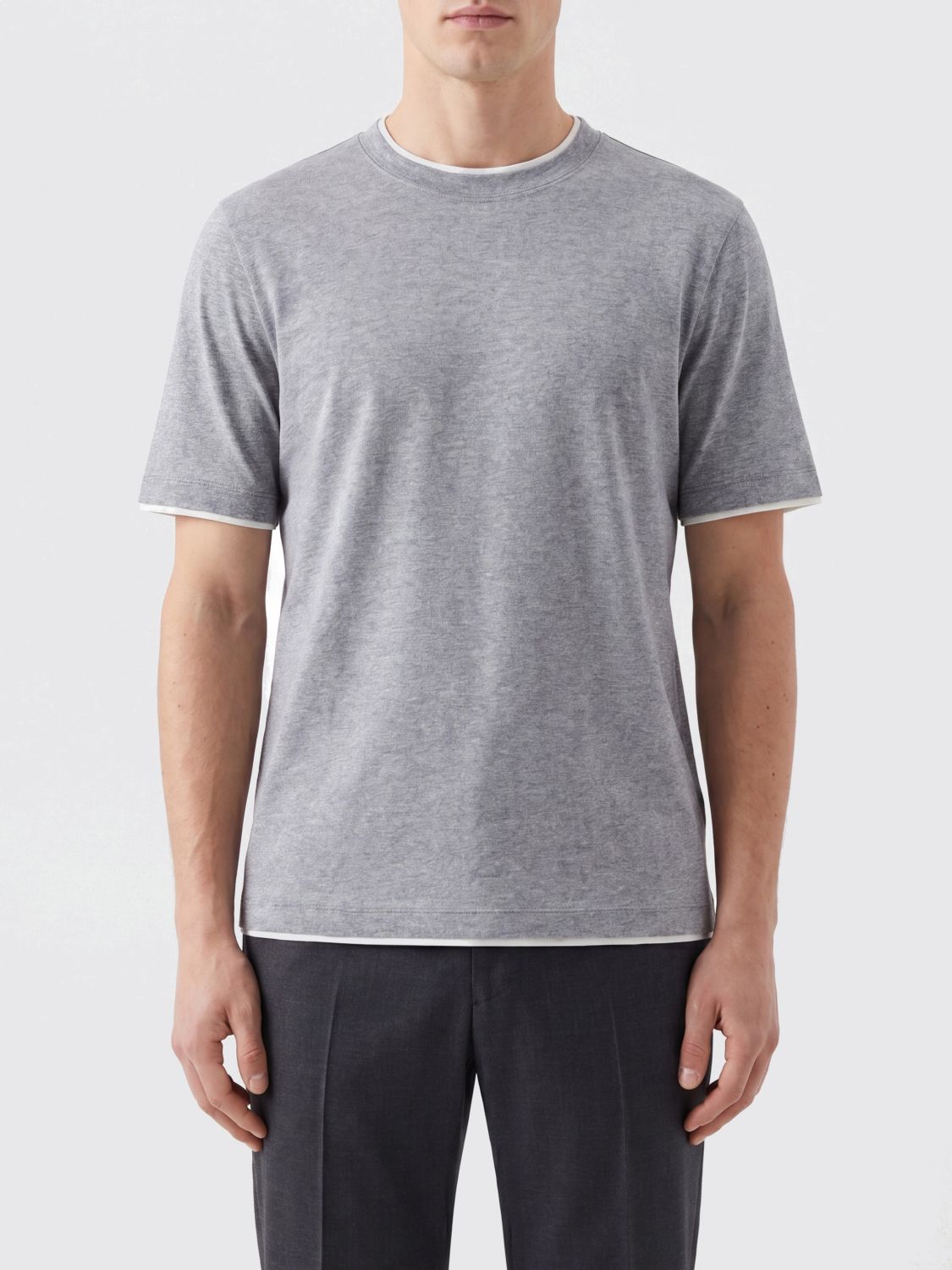 BRUNELLO CUCINELLI T-Shirt Men color Grey