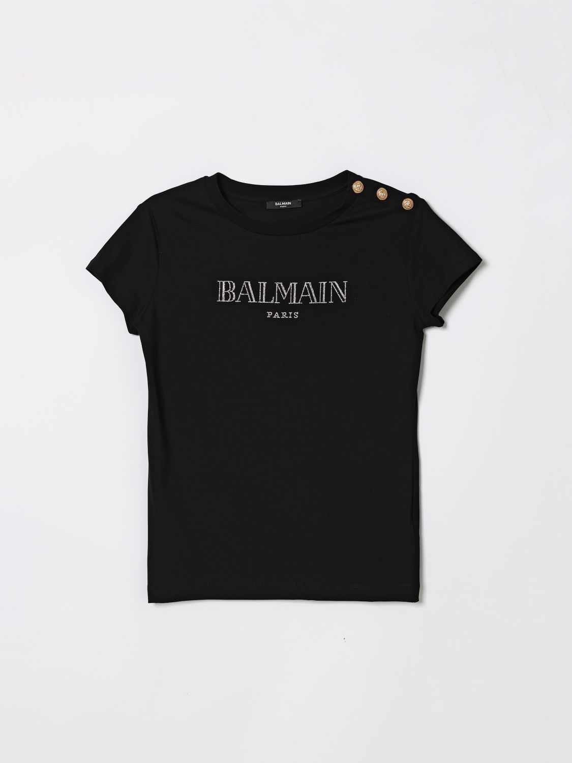 Balmain Cotton T-Shirt with Logo