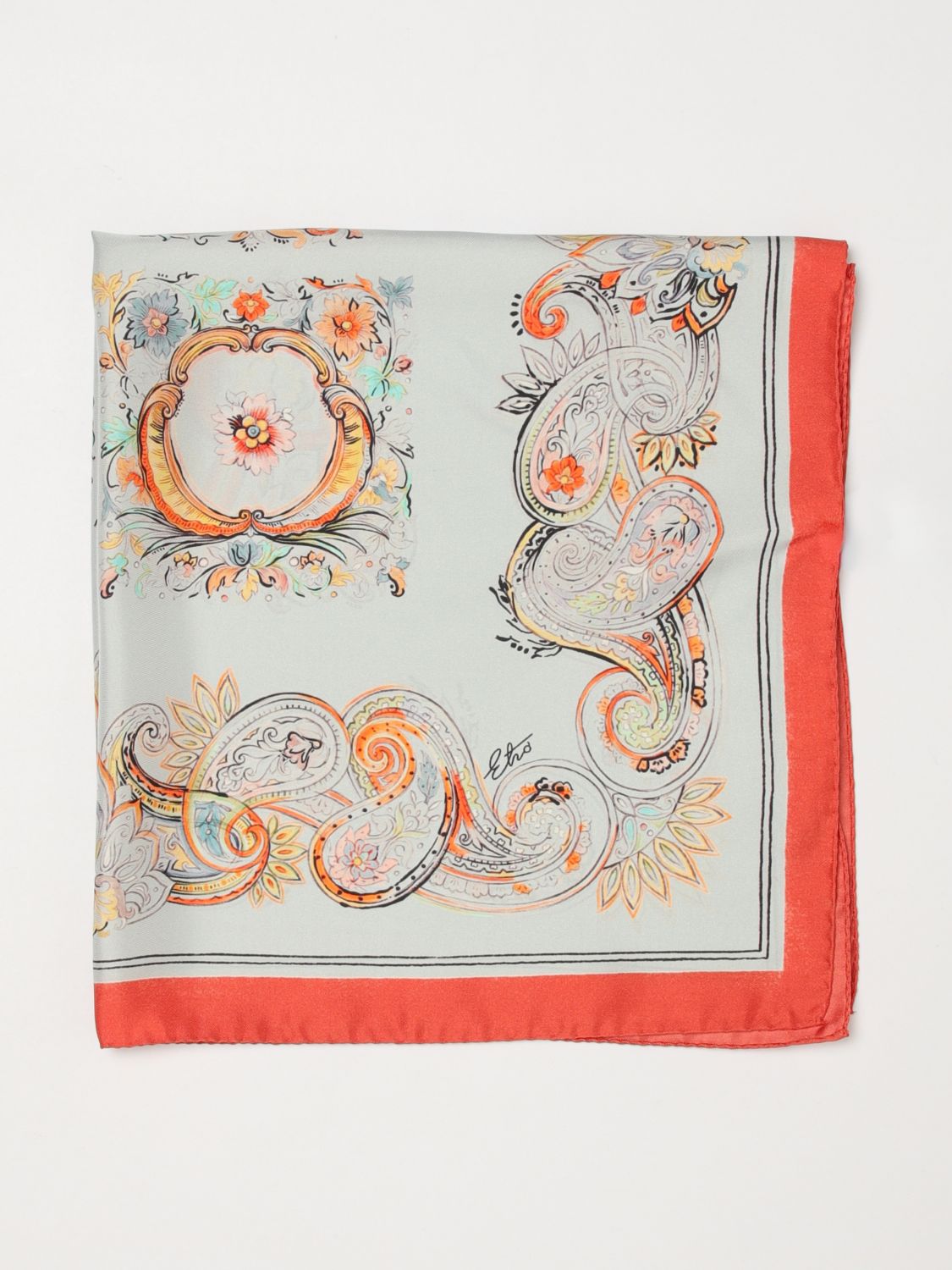 ETRO ETRO Foulard in Silk with Paisley Print　ETRO シルクスカーフ ペイズリープリント