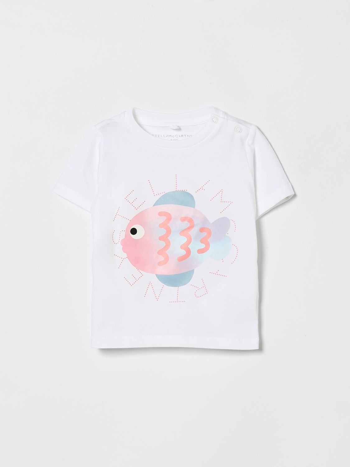 STELLA MCCARTNEY KIDS Cotton T-Shirt with Fish Print　STELLA MCCARTNEY KIDS フィッシュプリント コットン T シャツ STELLA