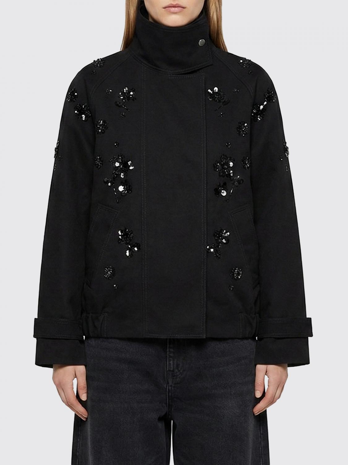 Golden Goose Damen Schwarz Cotton Blend Jacket With Sequins