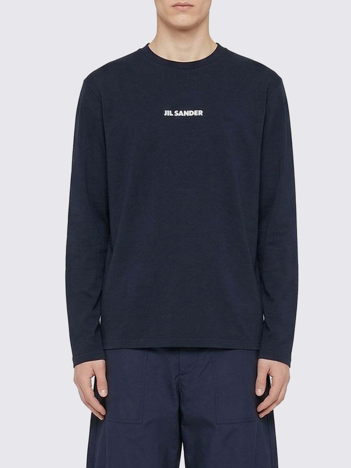 T-shirt in cotone con logo Jil Sander