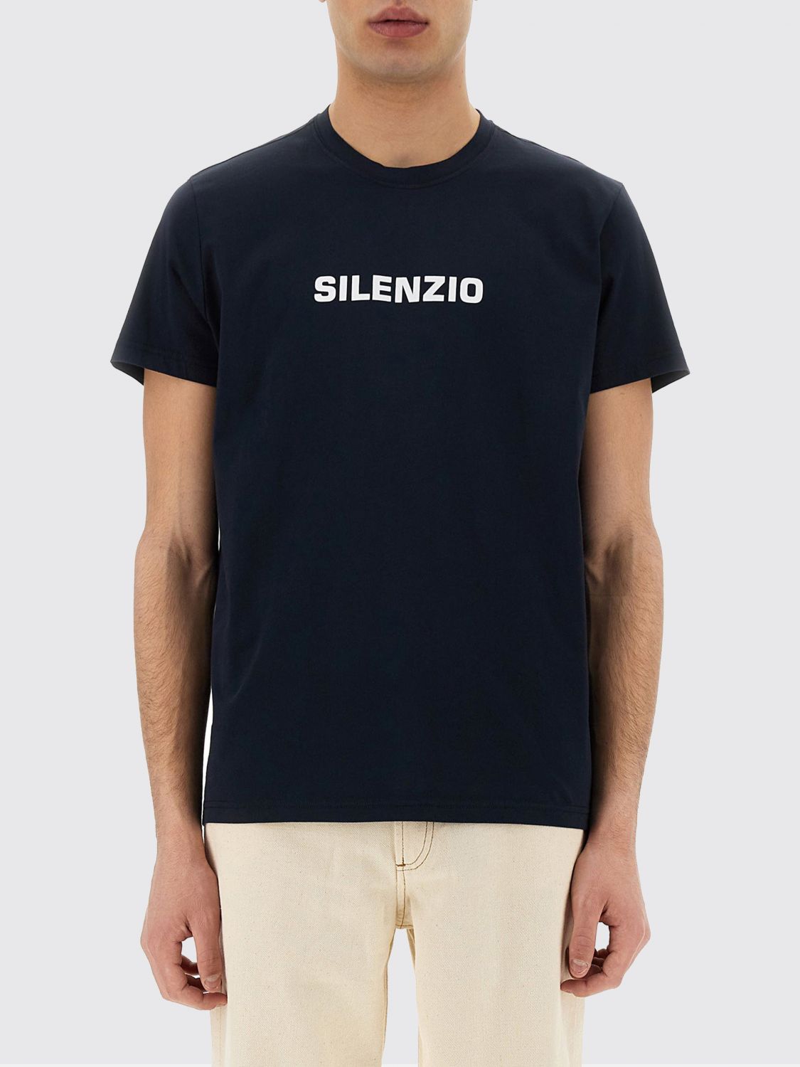 ASPESI Baumwoll T-Shirt mit Slogan