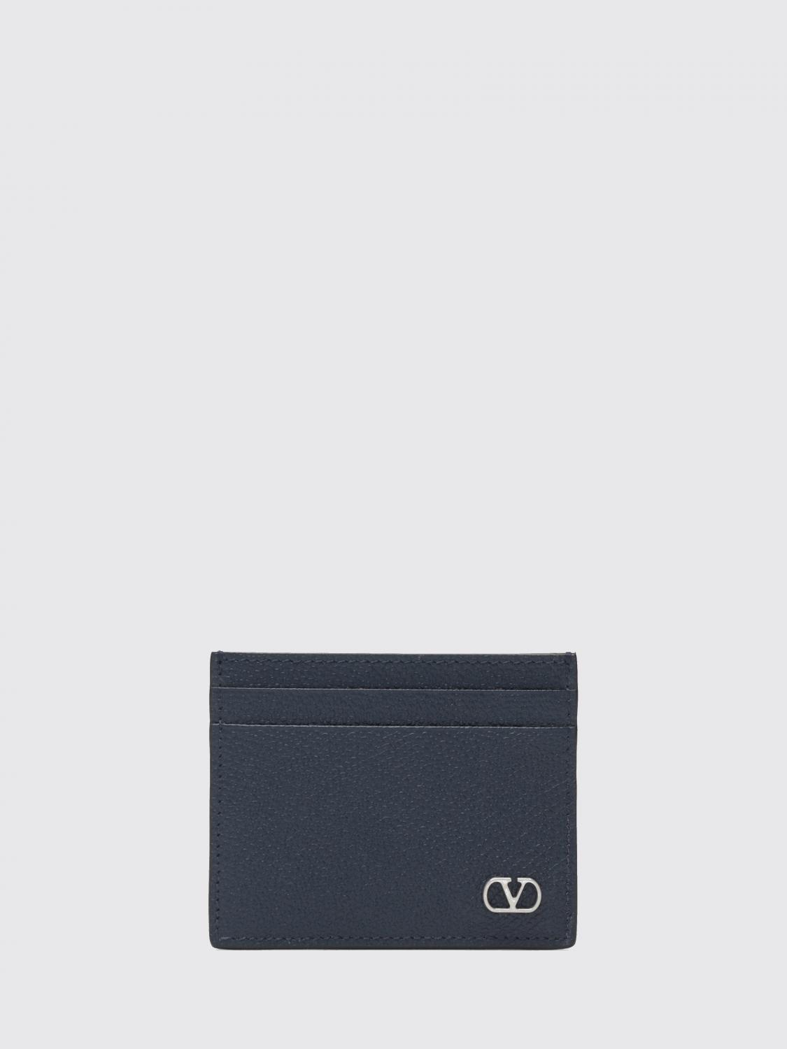 Valentino Garavani Ανδρών Marine Vlogo Signature Grained Leather Credit Card Holder