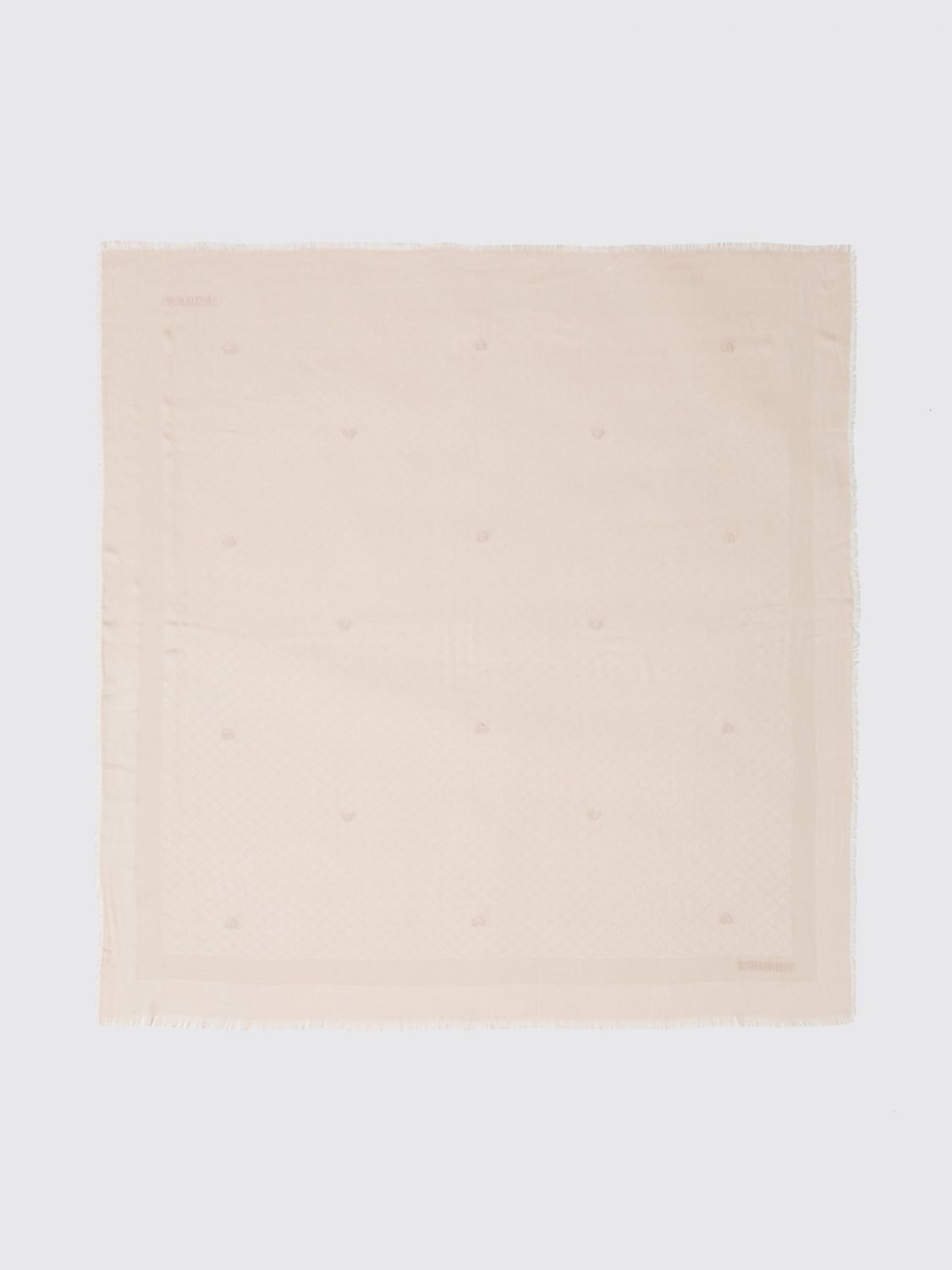 Twinset Jacquard Logo Polyester Blend Scarf In Neutral